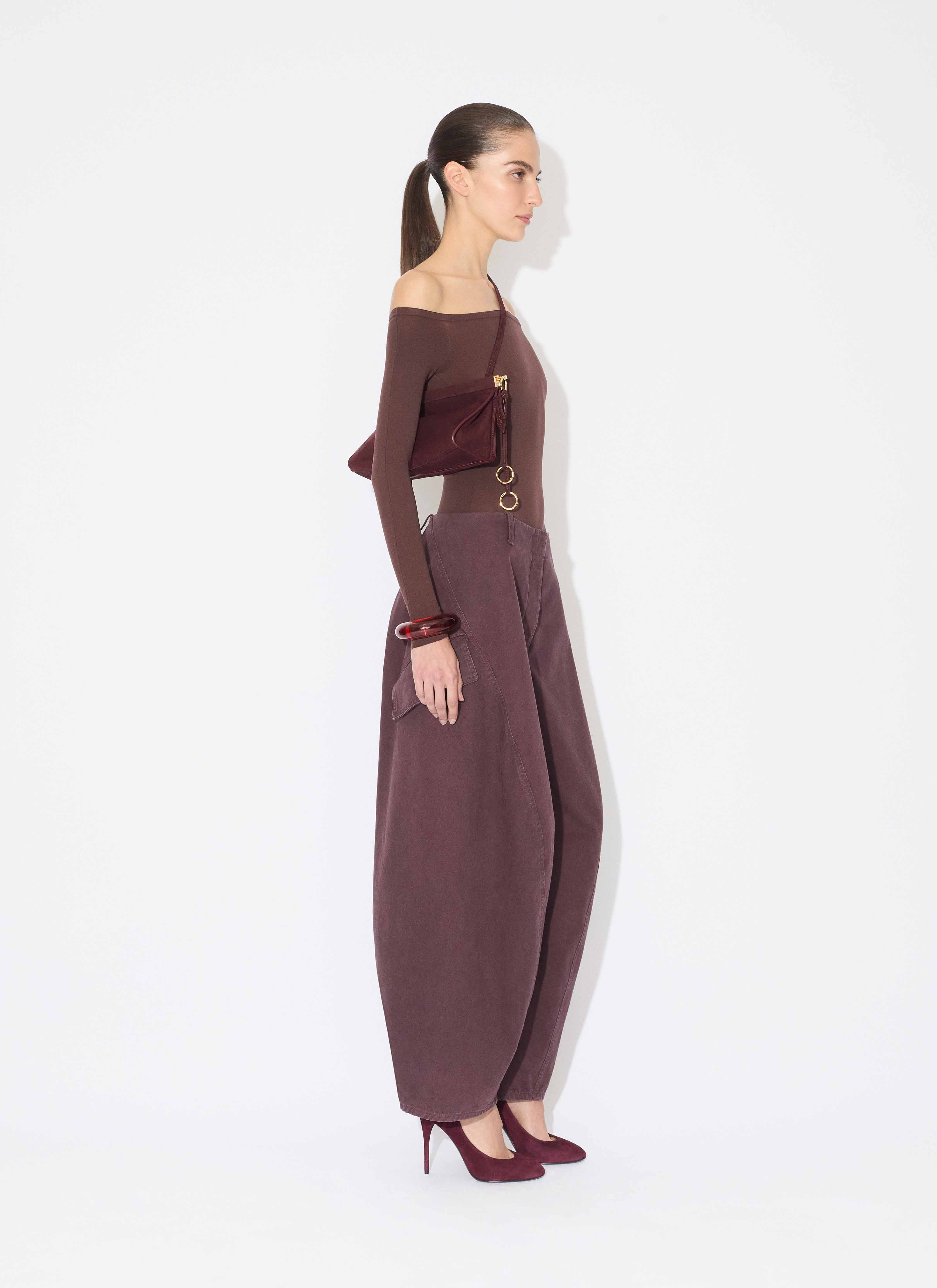 DECOLLETE SLINGBACKS IN  SUEDE GOATSKIN - 3