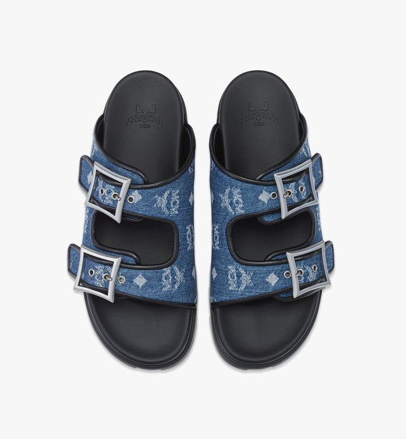 Monogram Sandals in Denim Jacquard 5
