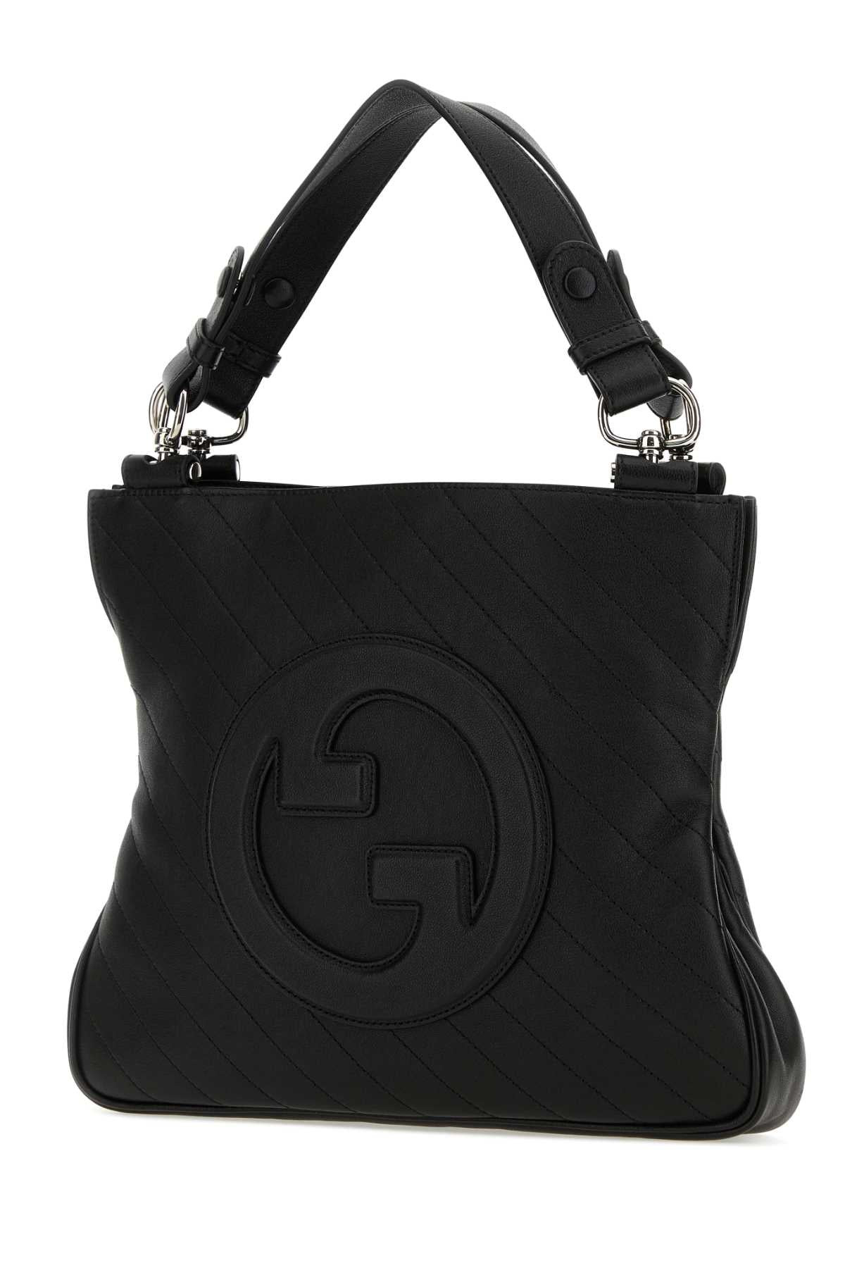 Gucci Women Black Leather Small Gucci Blondie Shopping Bag - 2