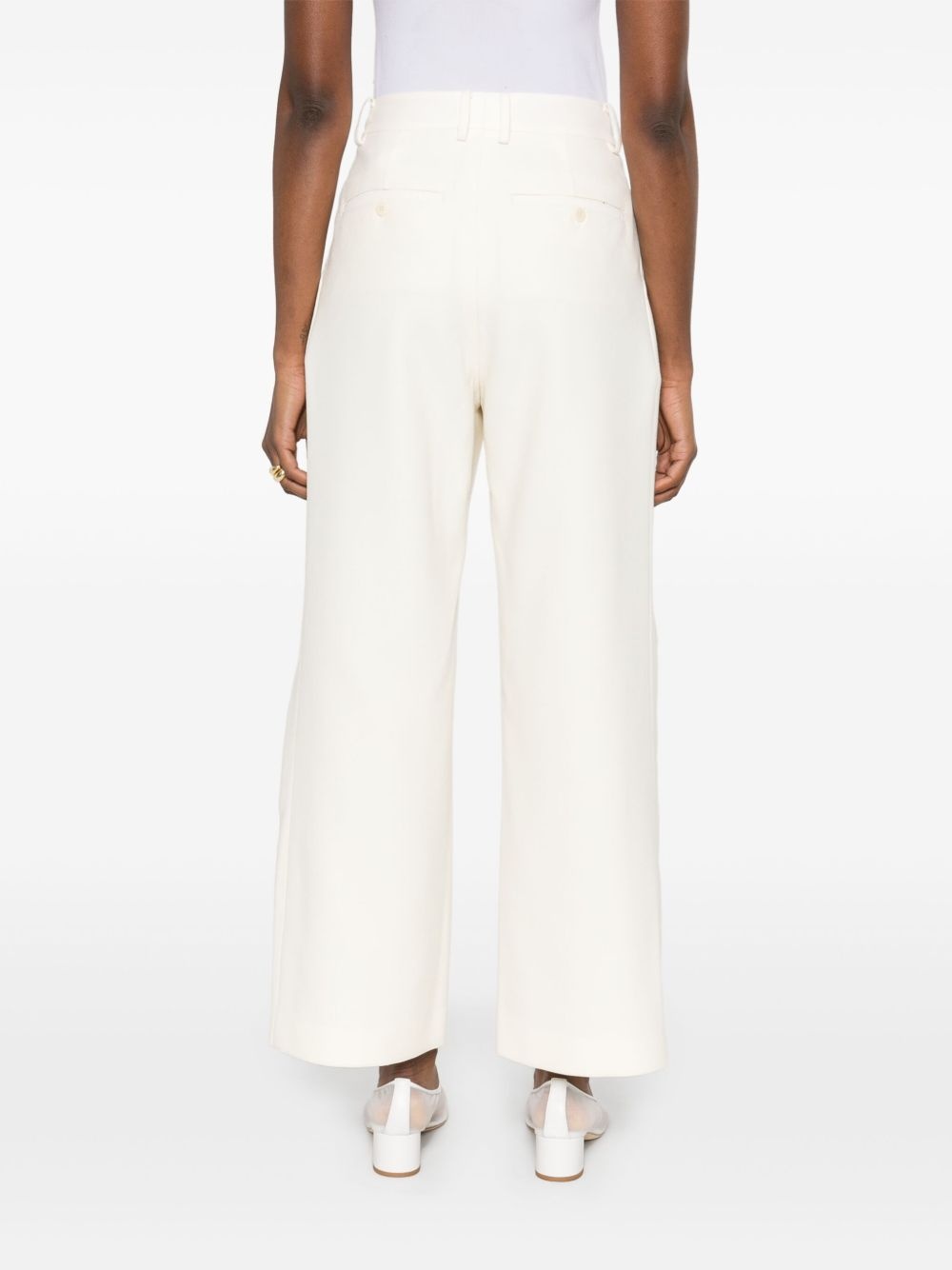 pleated wide-leg trousers - 4