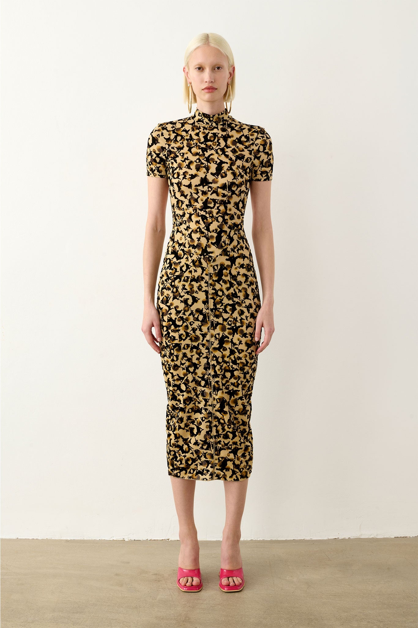 KNOCKOUT DRESS BEIGE LEOPARD PRINT - 2