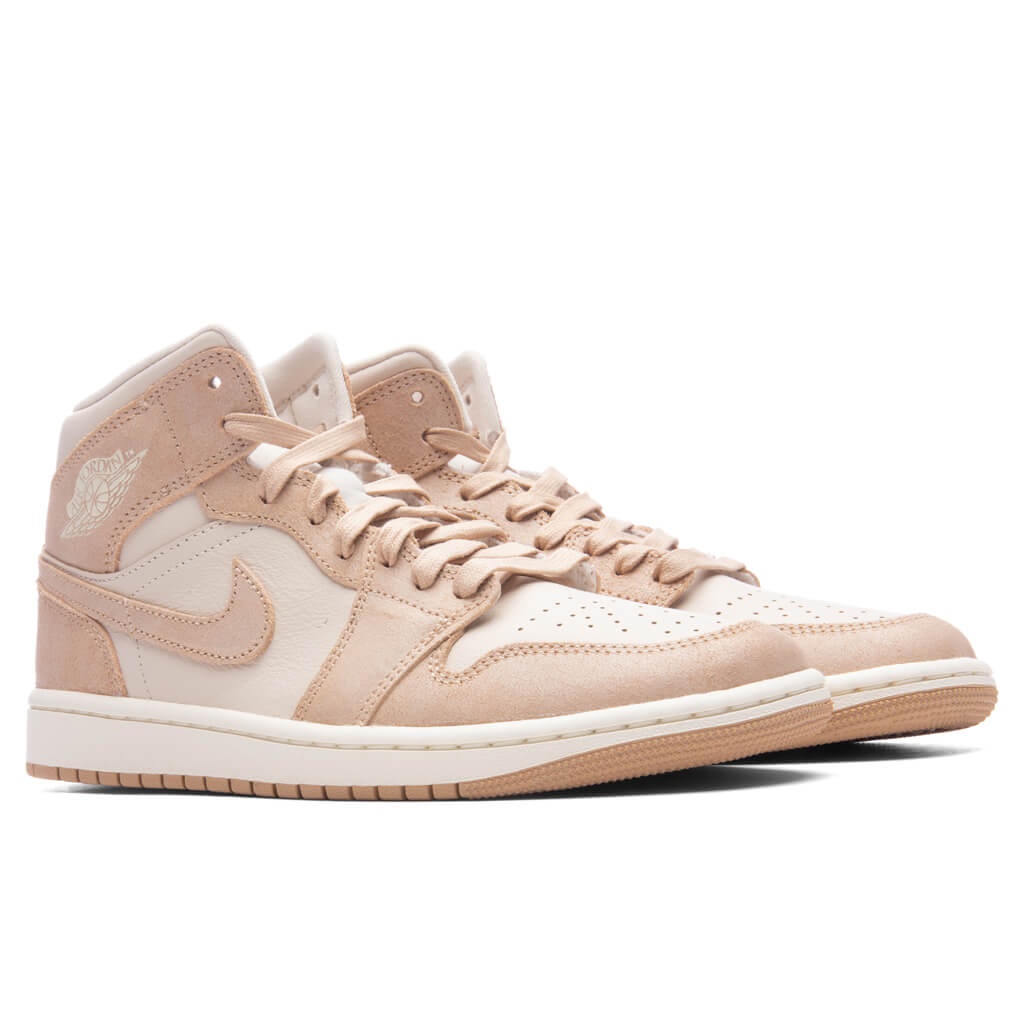 Jordan WOMEN'S AIR JORDAN 1 MID SE - LEGEND LIGHT BROWN/LEGEND MEDIUM ...