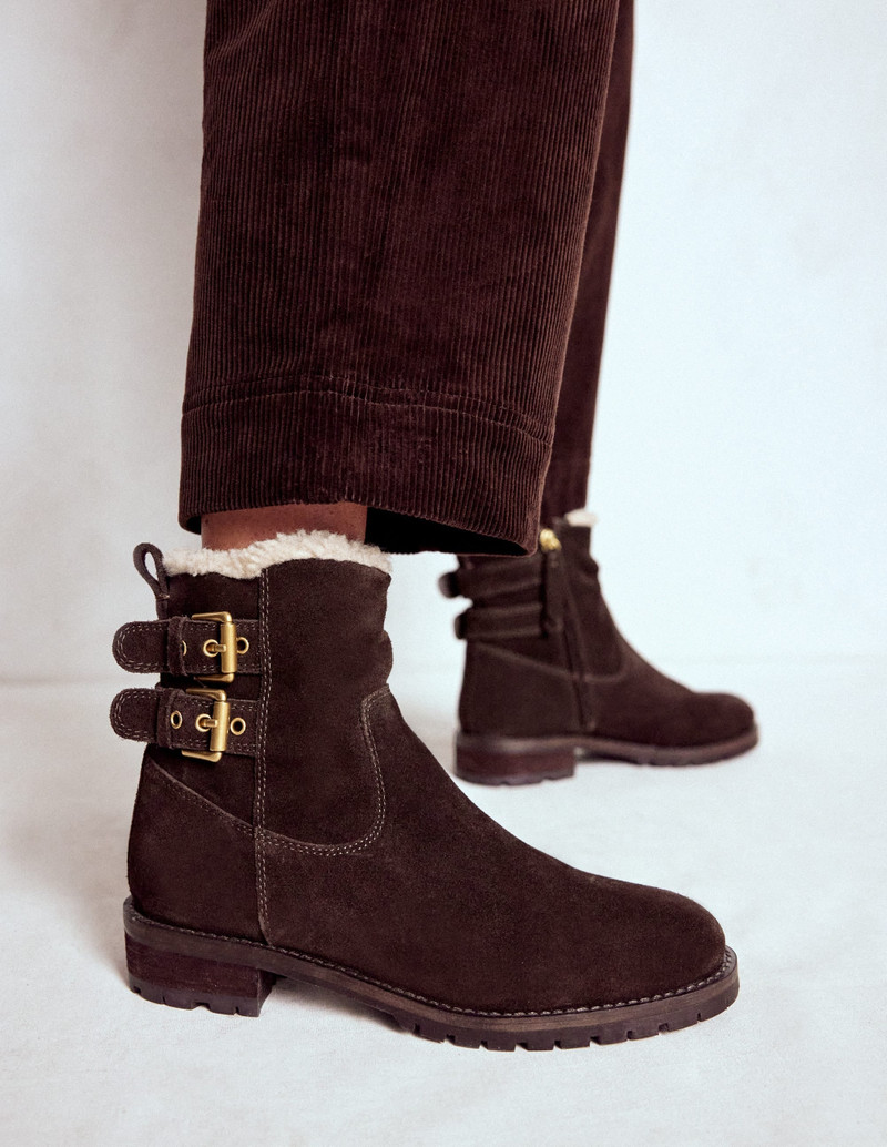 BODEN Buckle Ankle Boots-Bitter Chocolate outlook