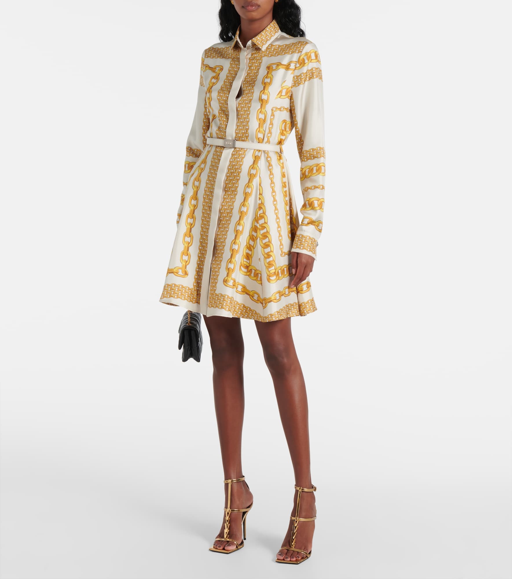 Versace Treasure silk twill shirt dress - 2