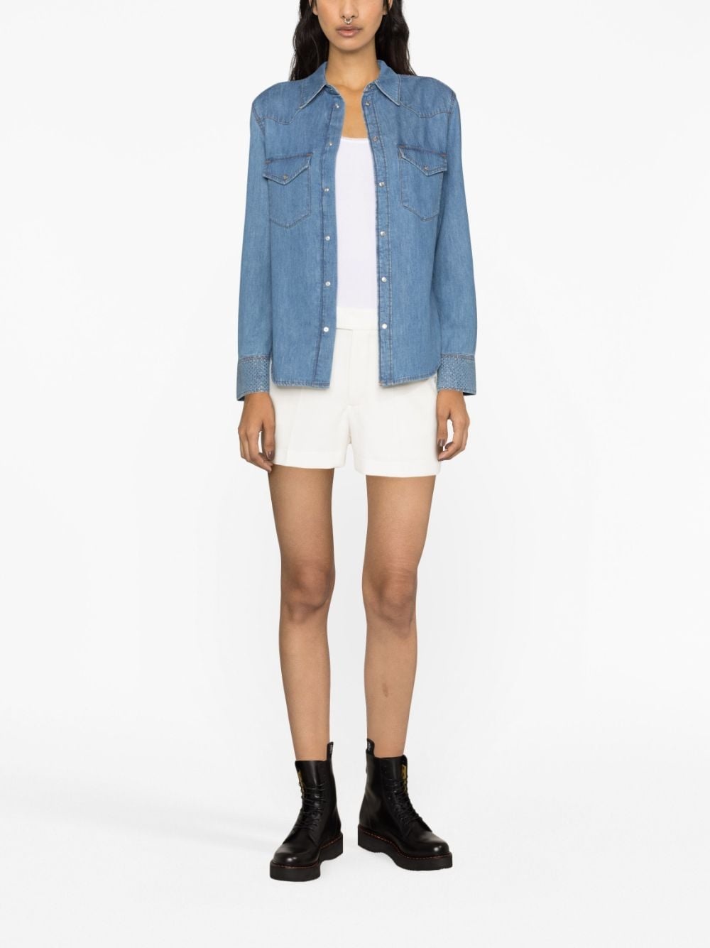 rhinestone-embellished shorts - 2