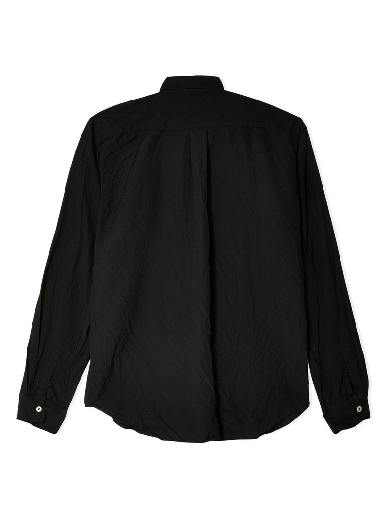 BLACK COMME des GARÇONS crease-effect shirt outlook