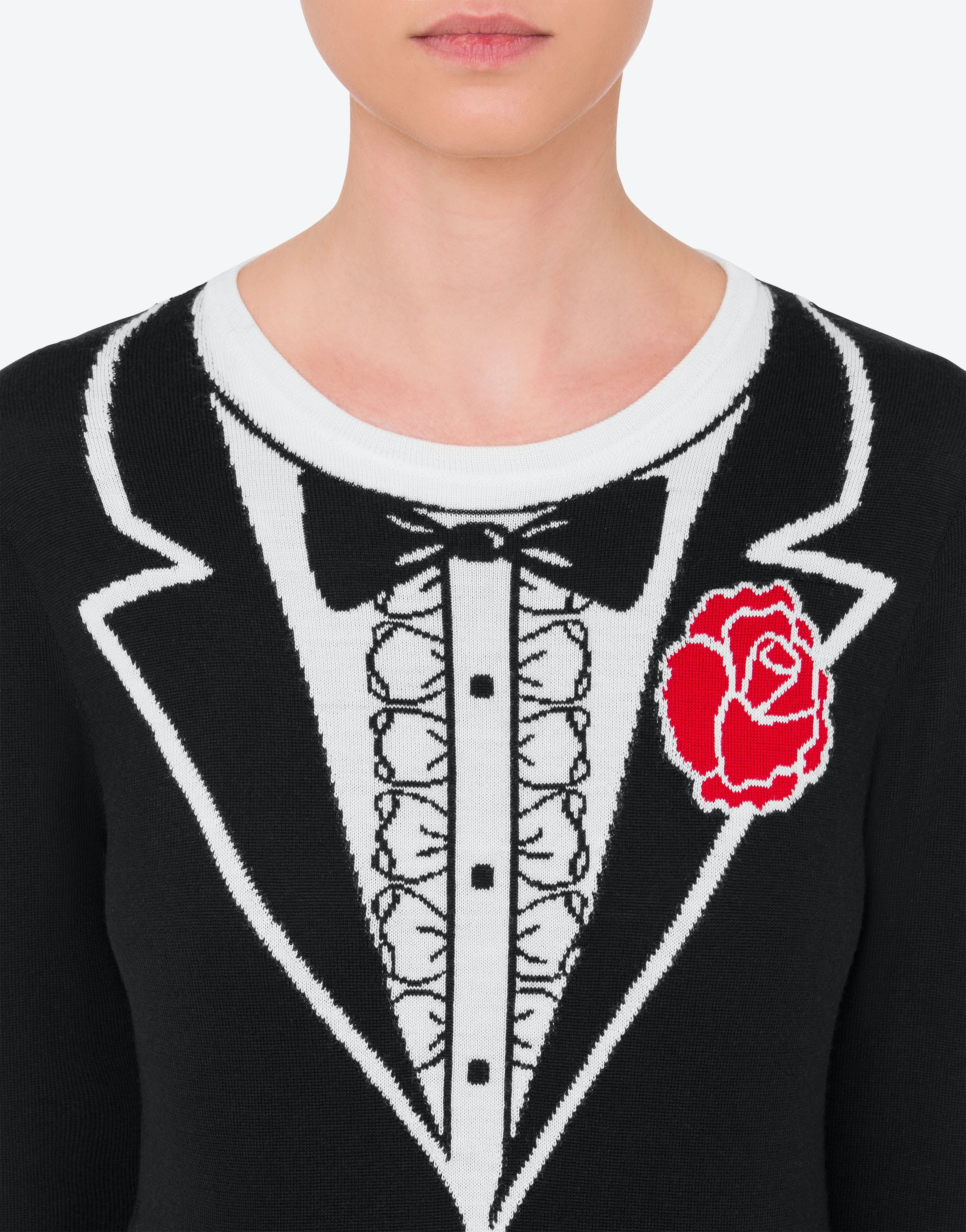 TROMPE-L’ŒIL WOOL JUMPER - 4