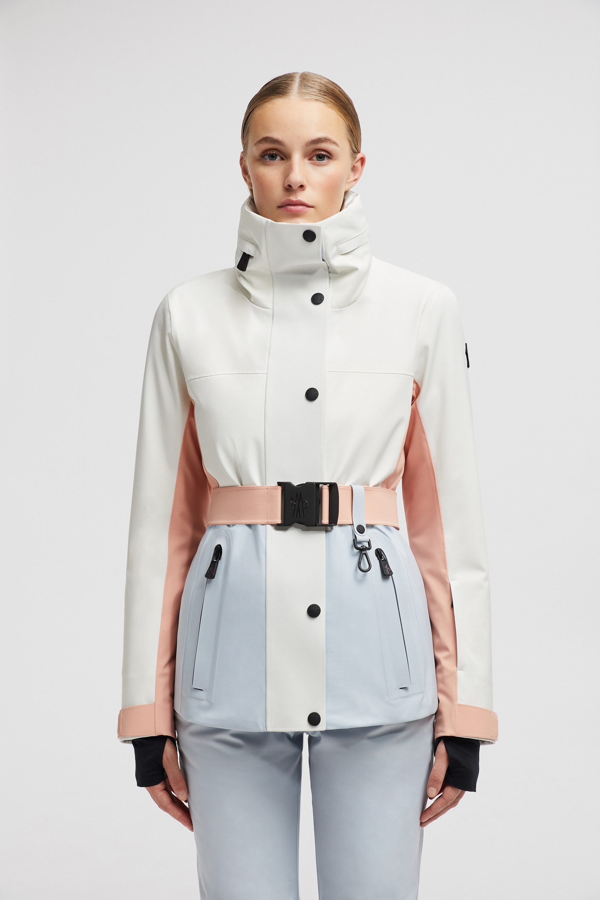 【MONCLER】Hainetsヘインツ・パデッド・スキー・ジャケット MONCLER GRENOBLE Hainets belted hooded padded color-block