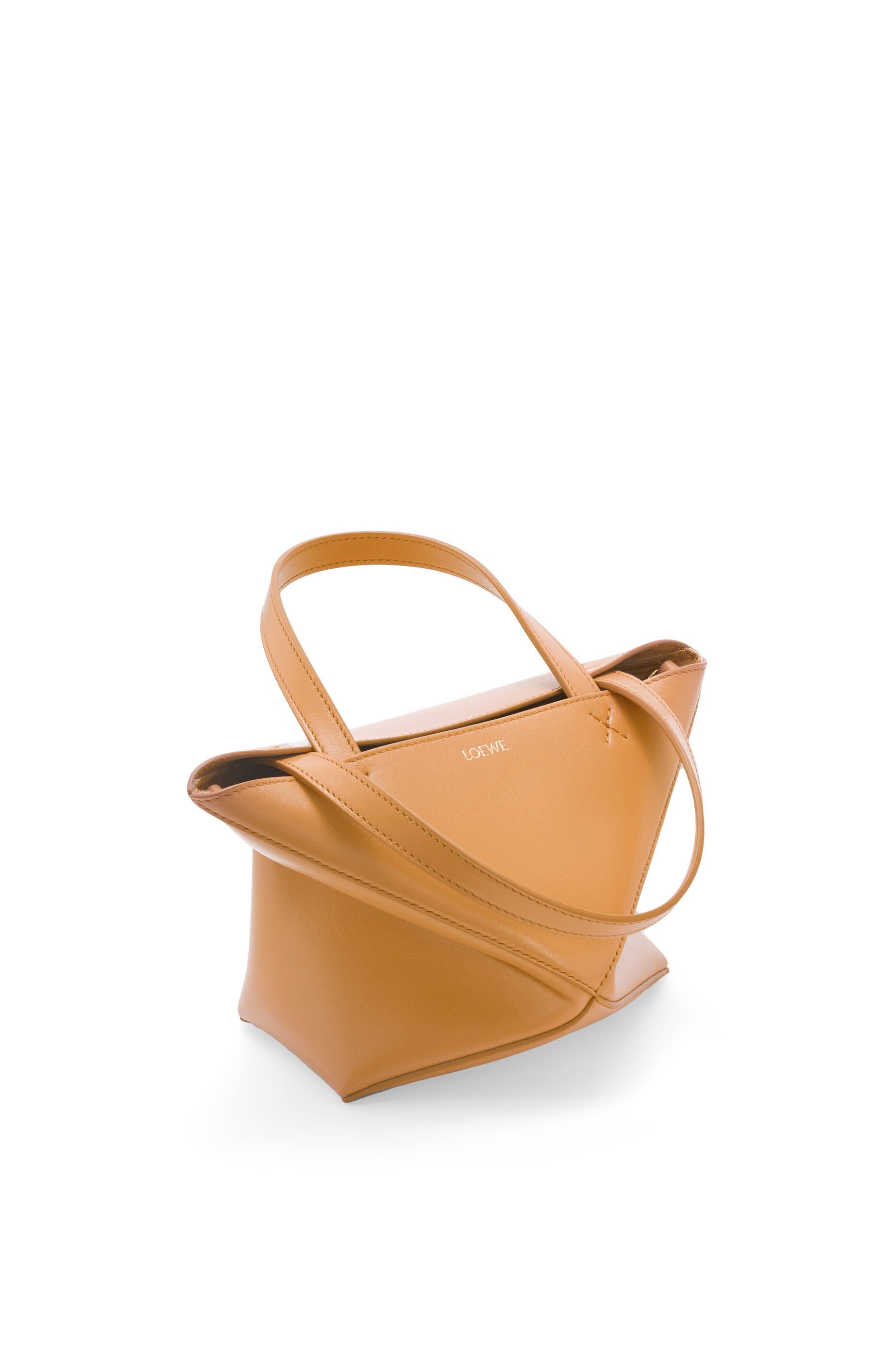 Mini Puzzle Fold Tote in shiny calfskin - 4