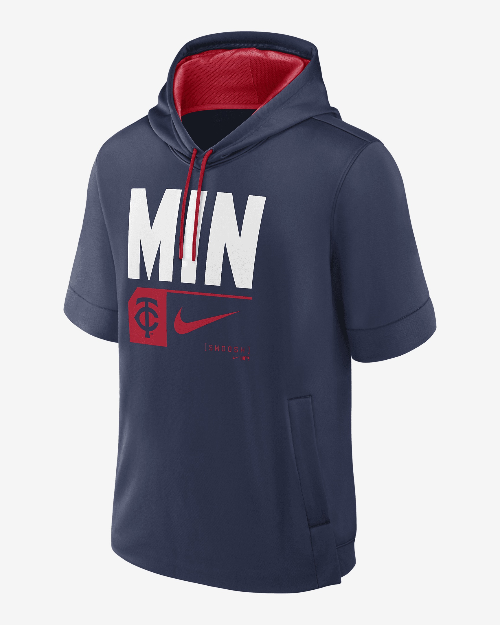 Minnesota Twins Tri Code Lockup Nike Men's MLB Short-Sleeve Pullover Hoodie - 1