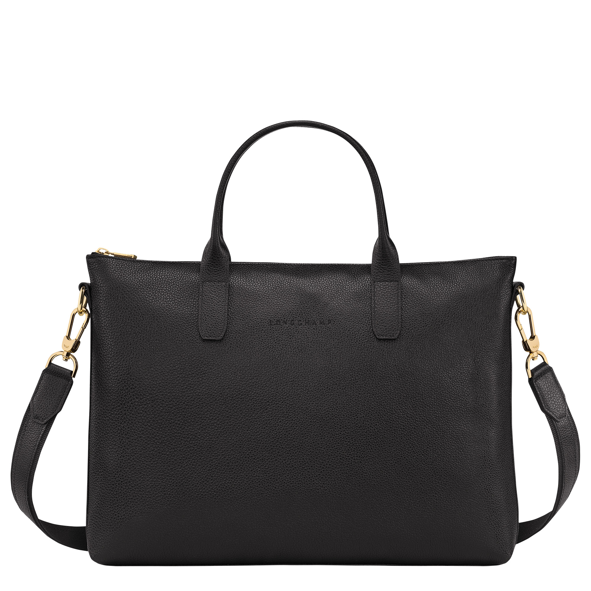 Le Foulonné S Briefcase Black - Leather - 1