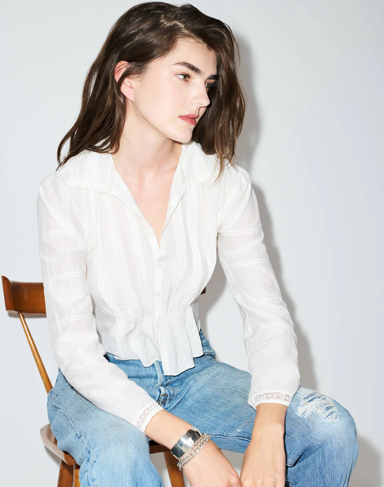Addie Blouse - Vintage White - 1