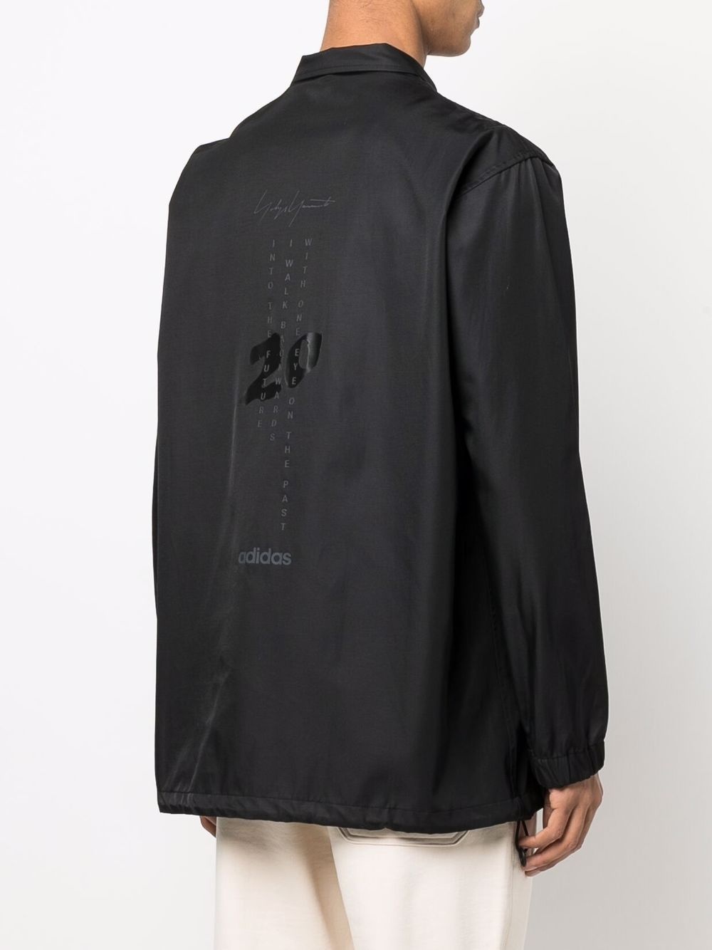 logo-print long-sleeve jacket - 4