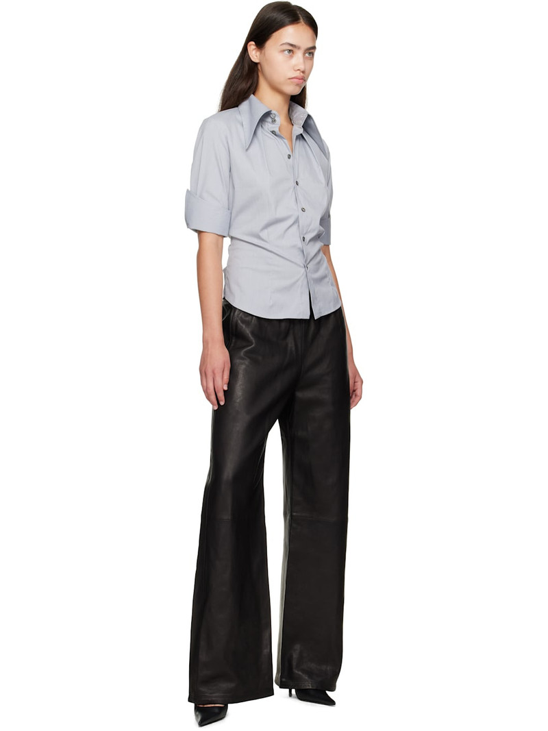 Acne Studios Black Lined Lambskin Pants outlook