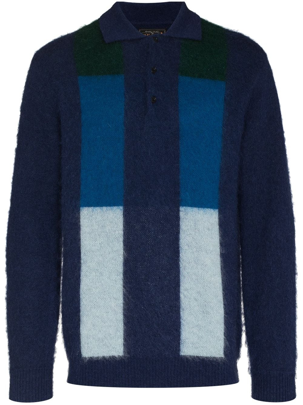 Gradation stripe polo jumper - 1