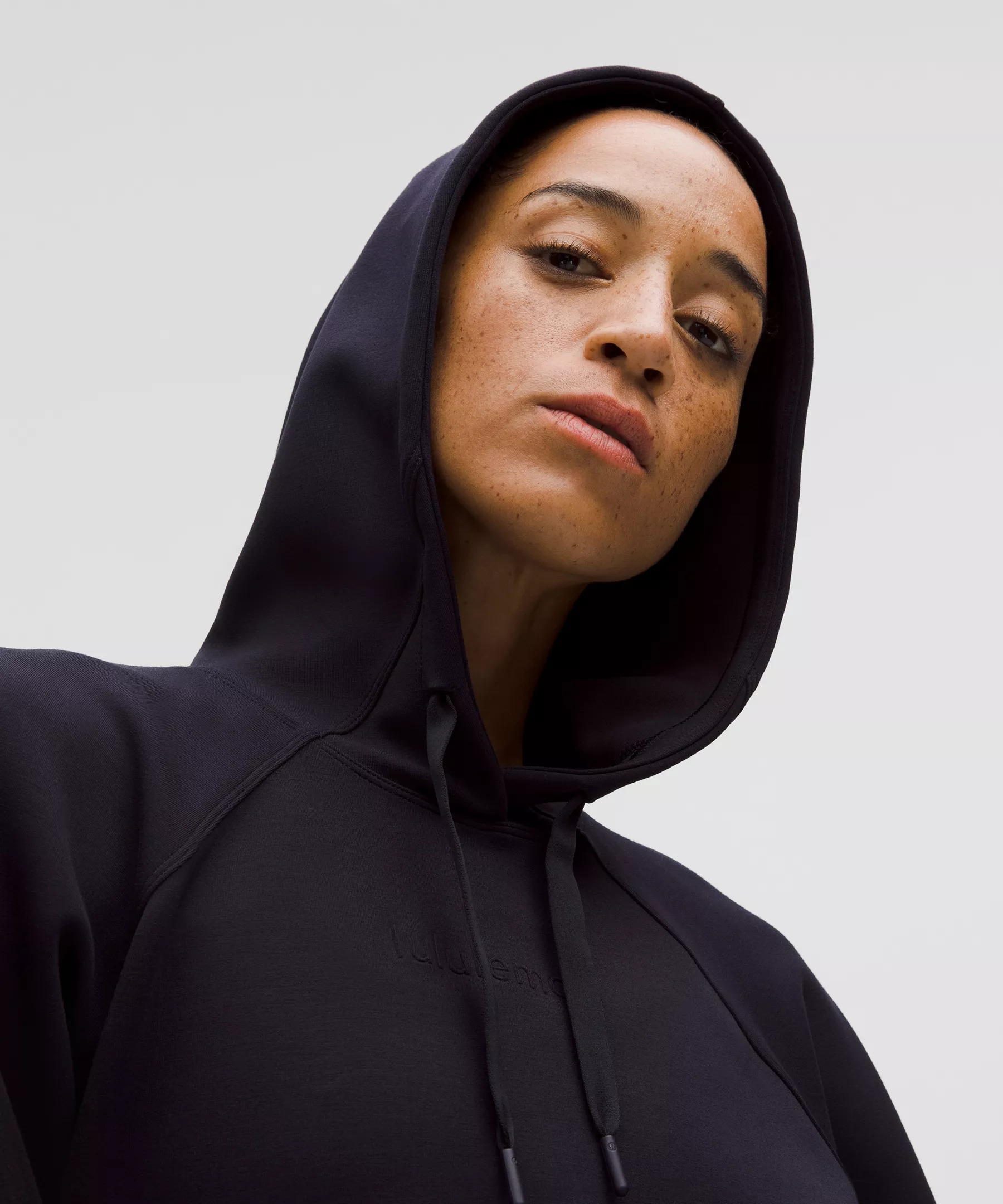 Smooth Spacer Cropped Hoodie *Emboss - 5