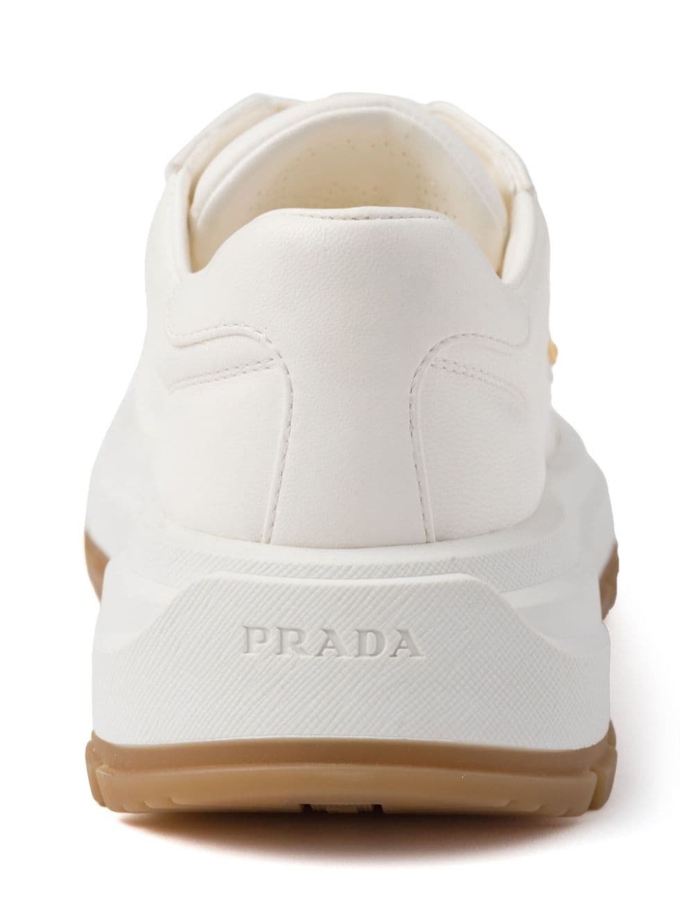 triangle-logo leather sneakers - 6