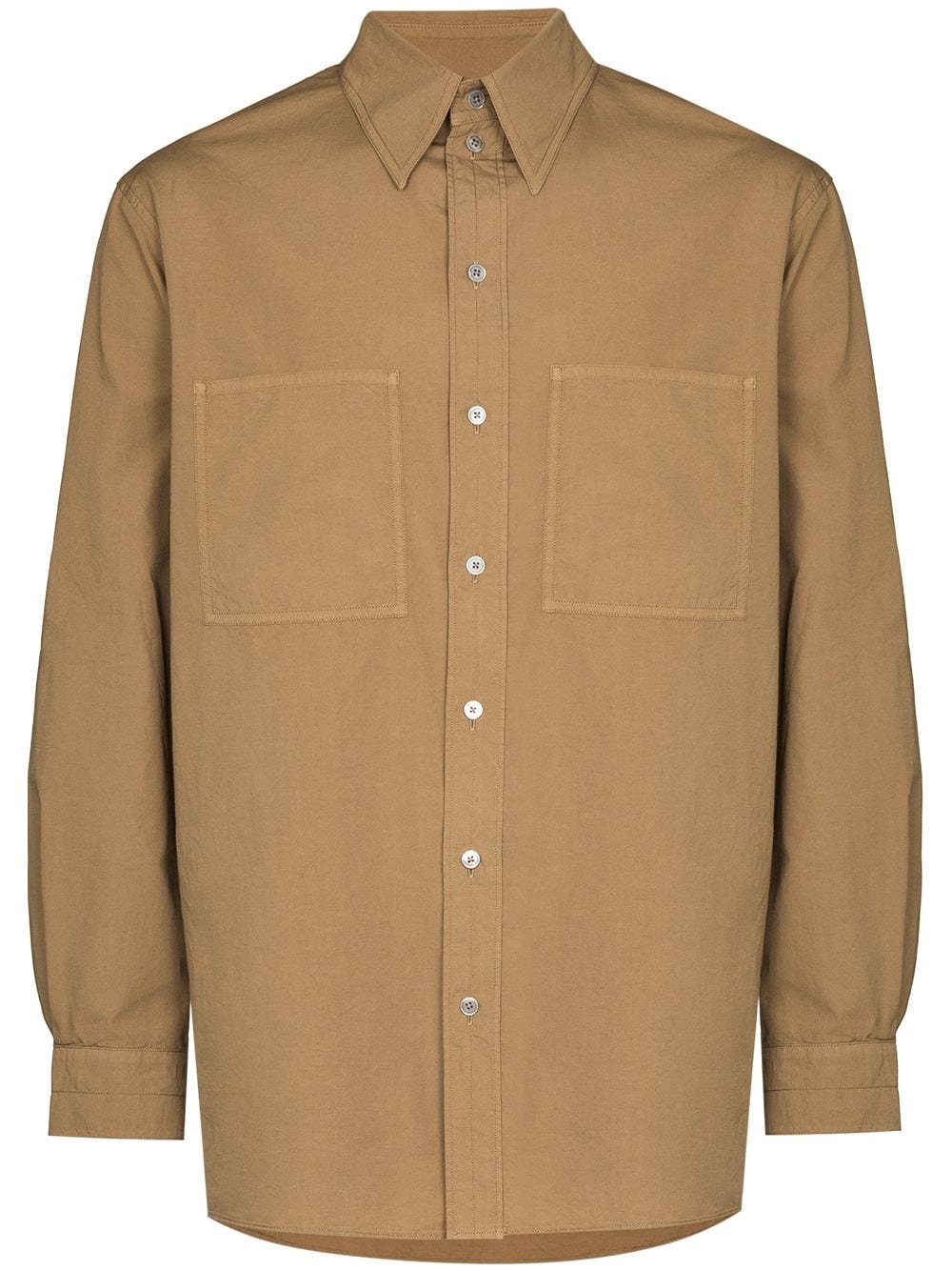 patch pockets buttoned shirt - 1