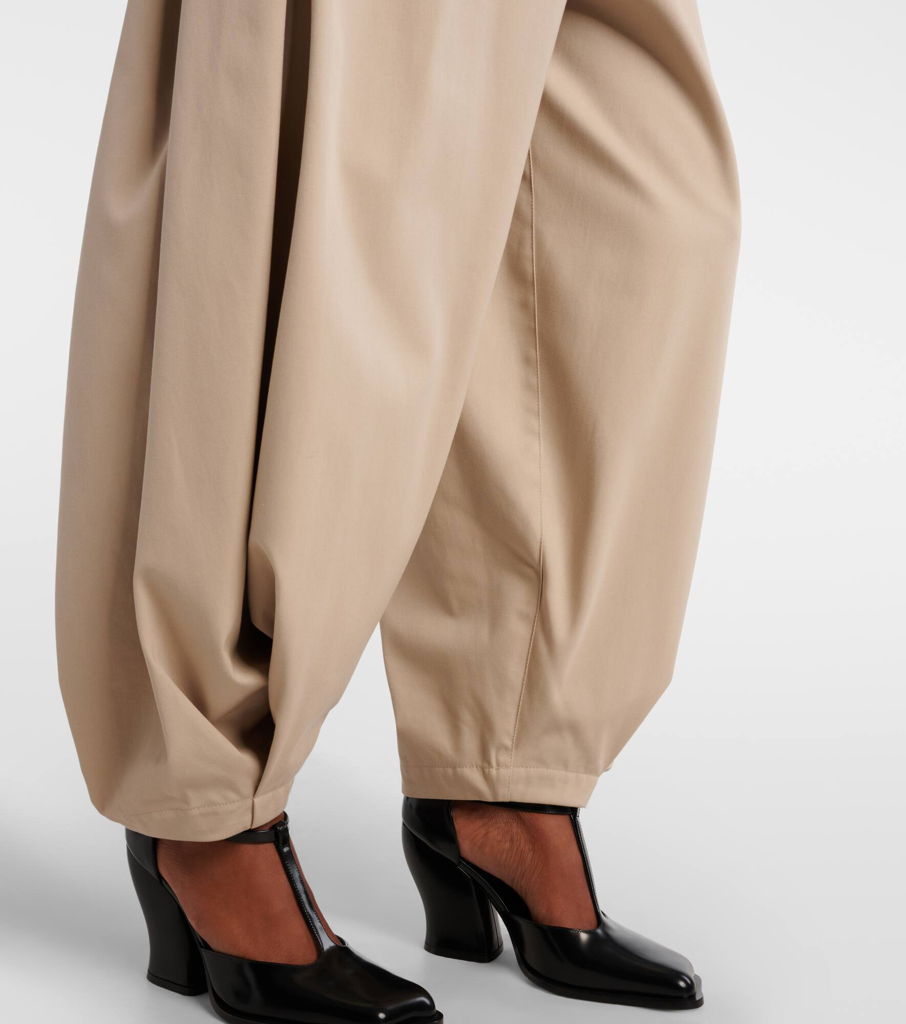 Cotton and silk twill balloon pants - 6
