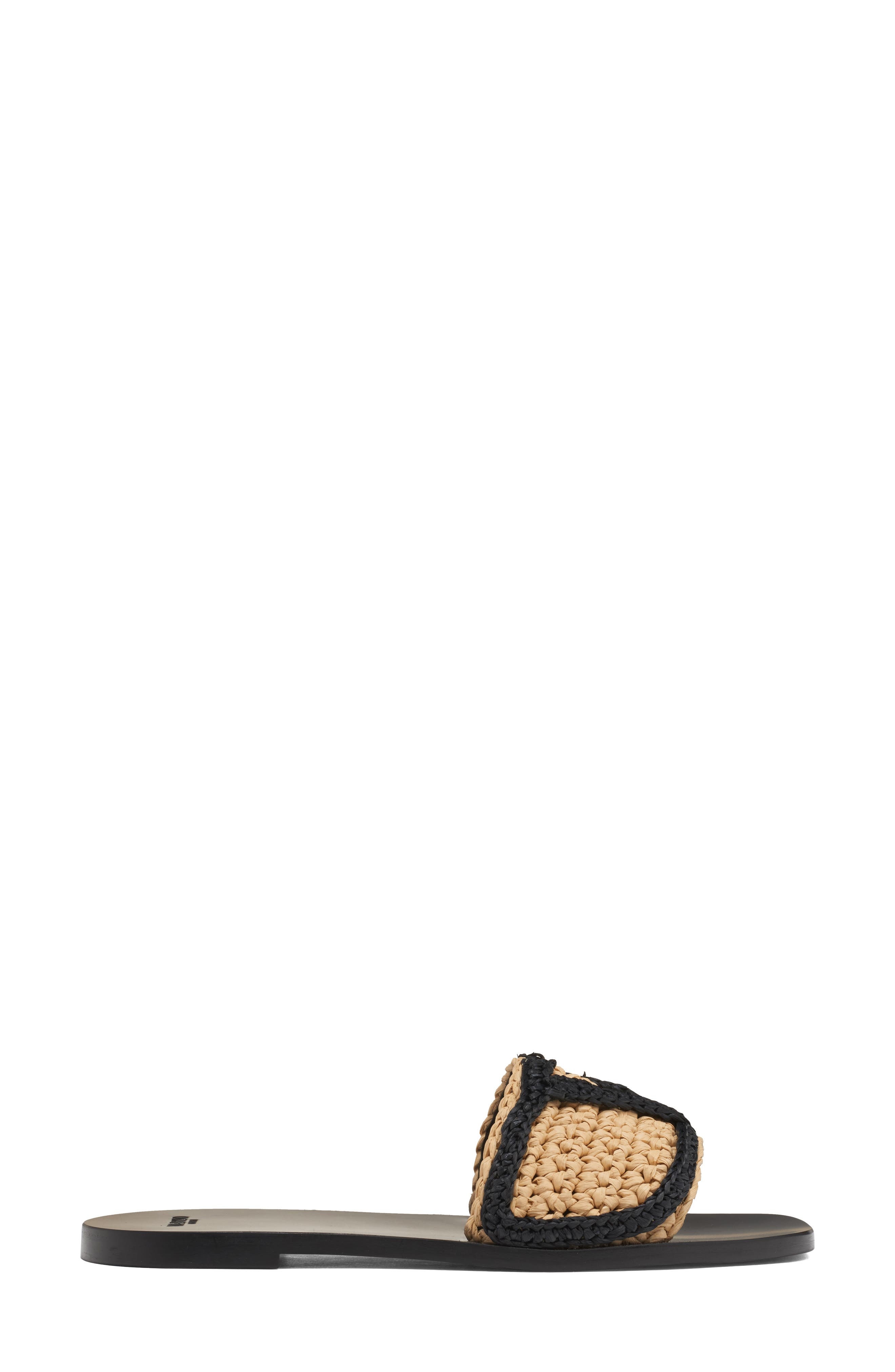 Valentino Garavani Viva Superstar Slide Sandal in Natural/Black at Nordstrom - 3