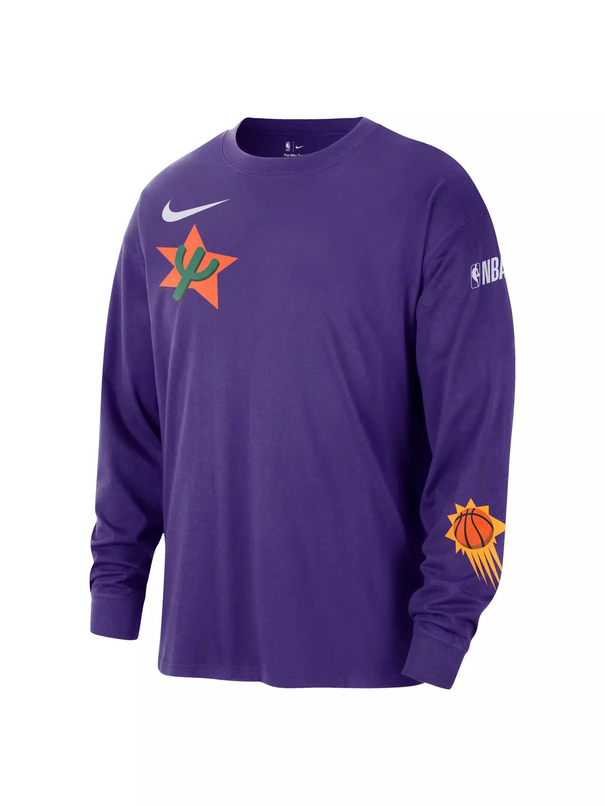 Men's Phoenix Suns Courtside City Edition NBA Max90 Long Sleeve T-Shirt - Purple - 1
