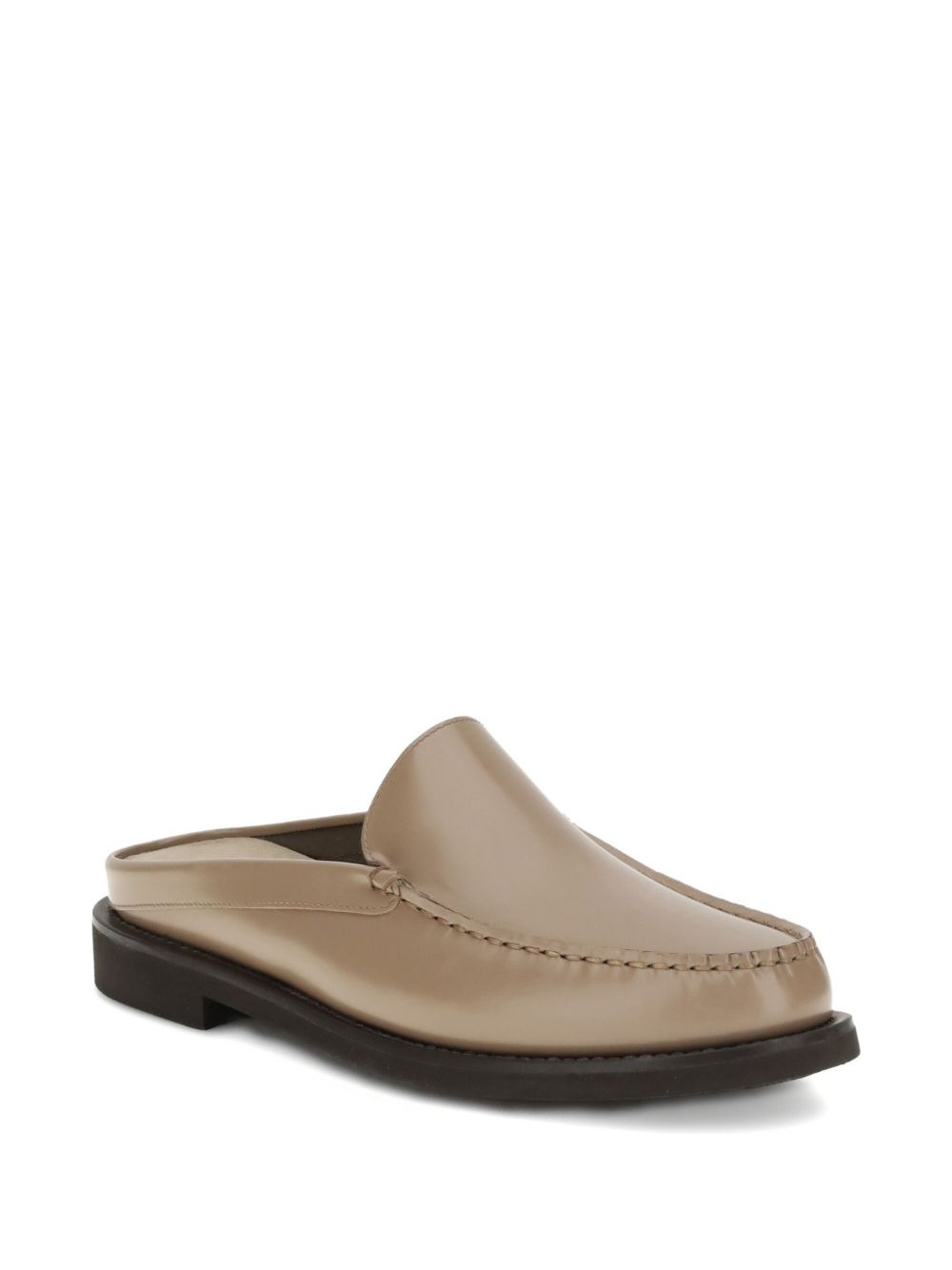 leather flat mule - 2
