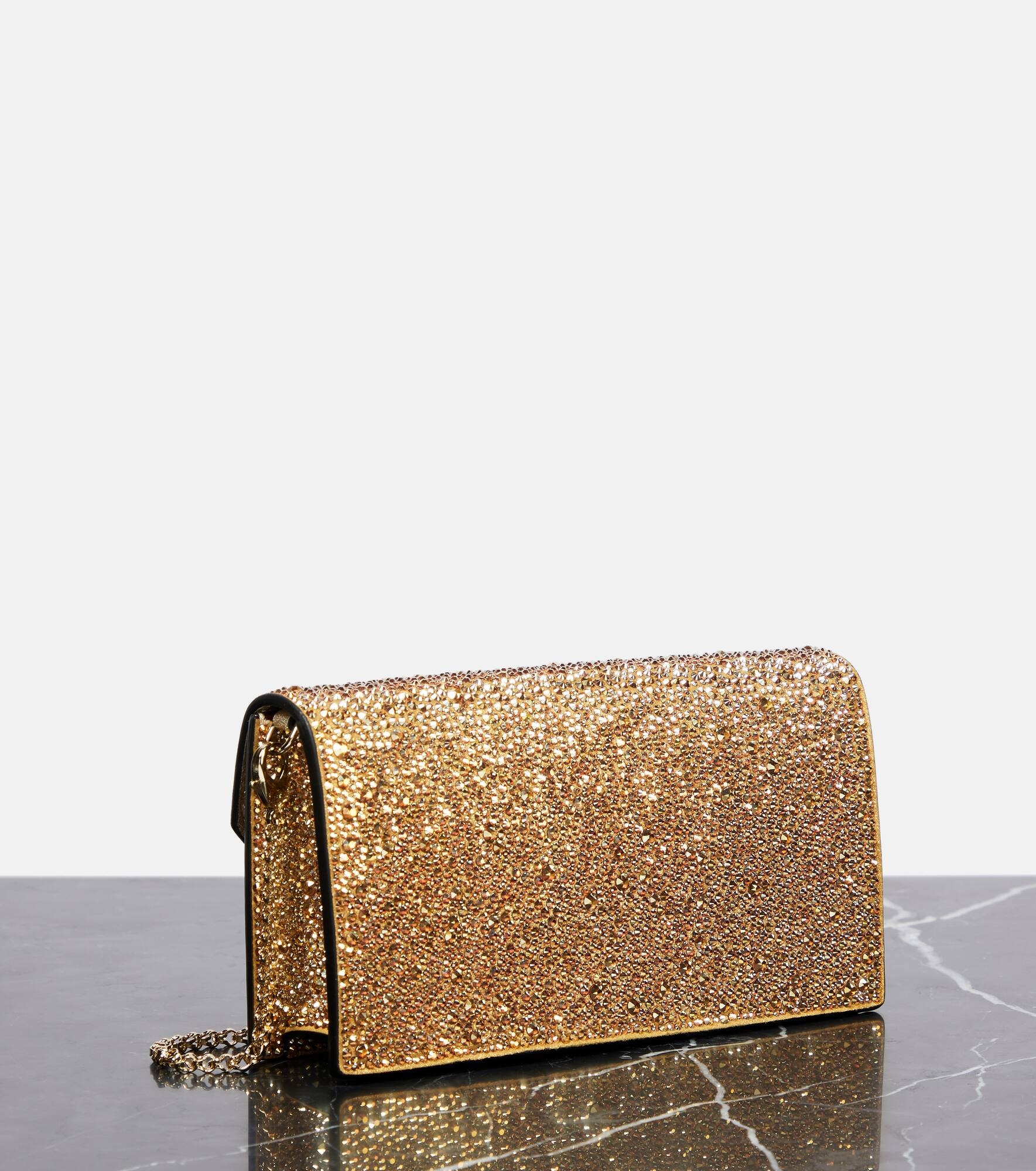 Loubi54 metallic leather shoulder bag - 4