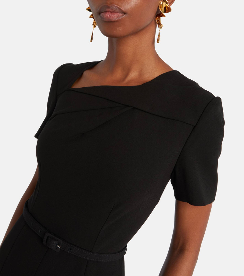 Belted crêpe midi dress 4