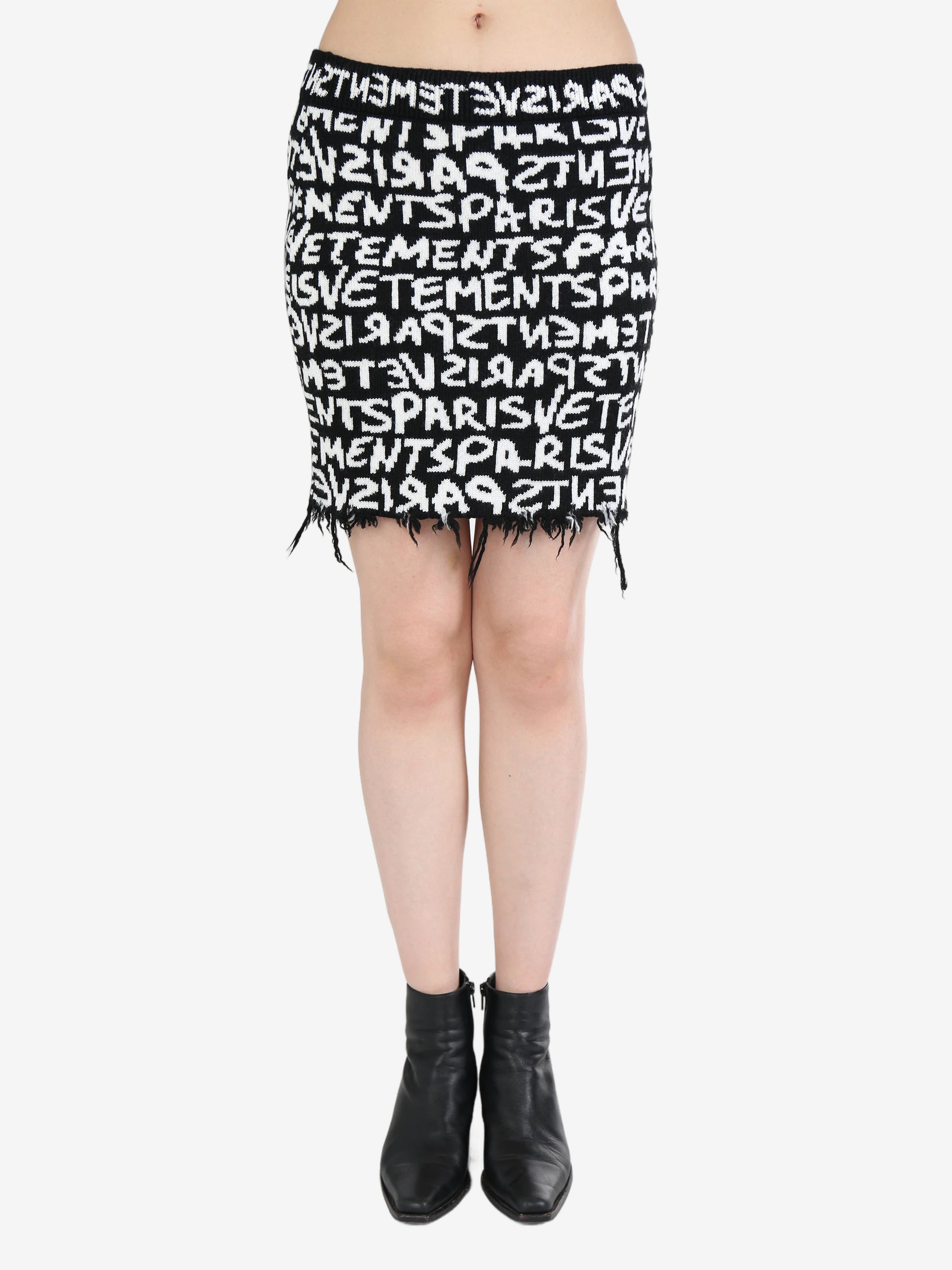 VETEMENTS Unisex Paris Monogram Mini Skirt - 1