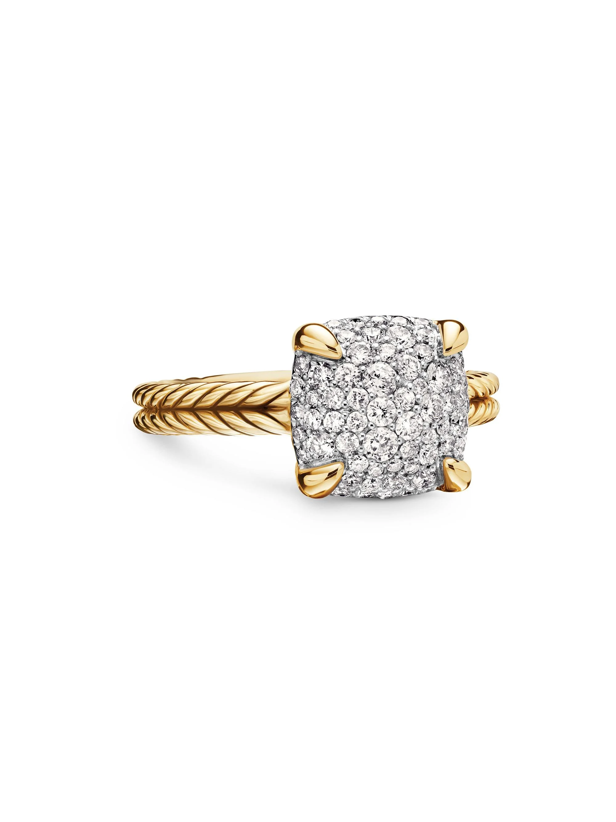 Women's Chatelaine Ring in 18K Yellow Gold - Diamond - 1