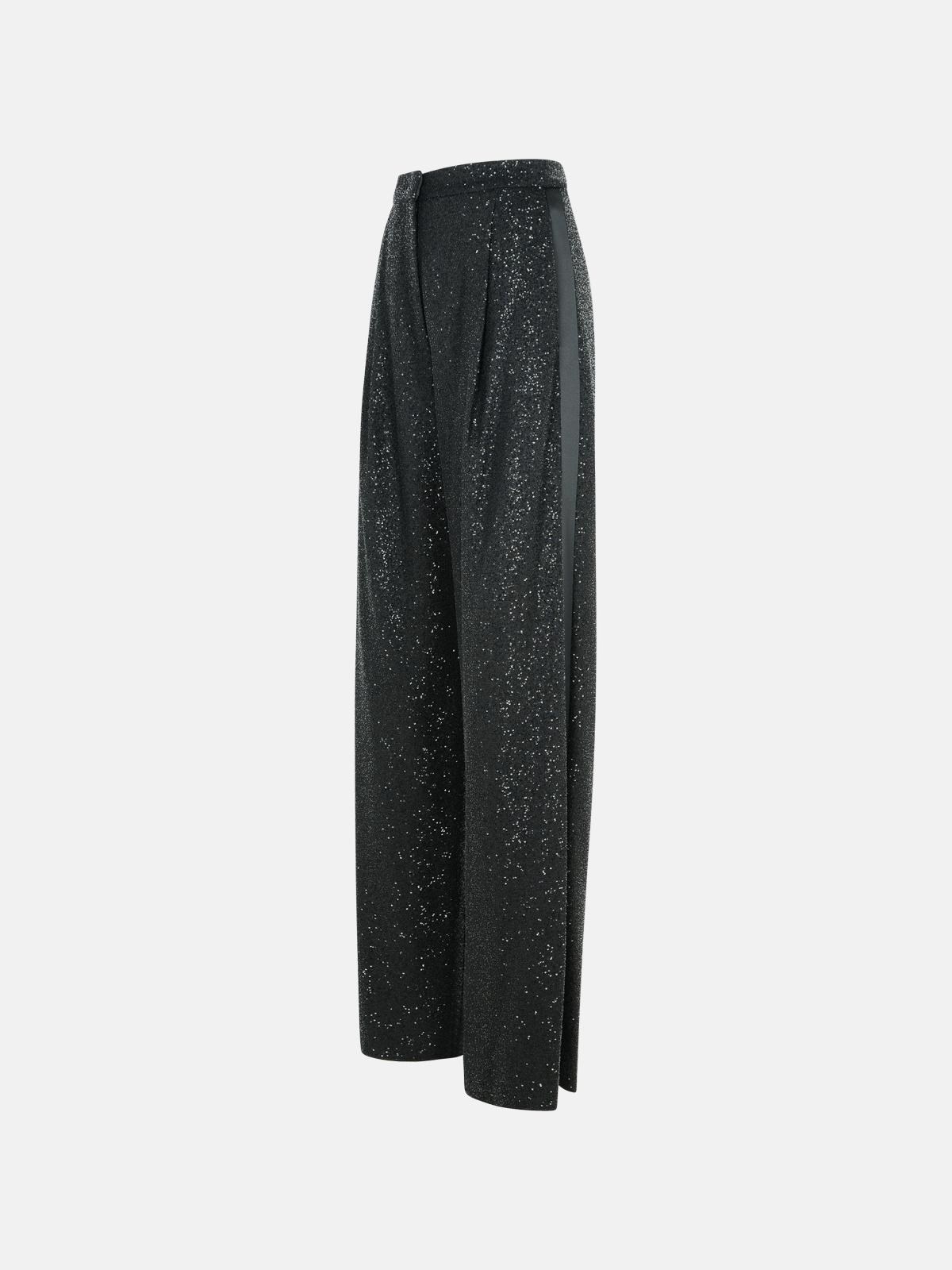'NAVIGLI' BLACK VISCOSE BLEND PANTS - 2