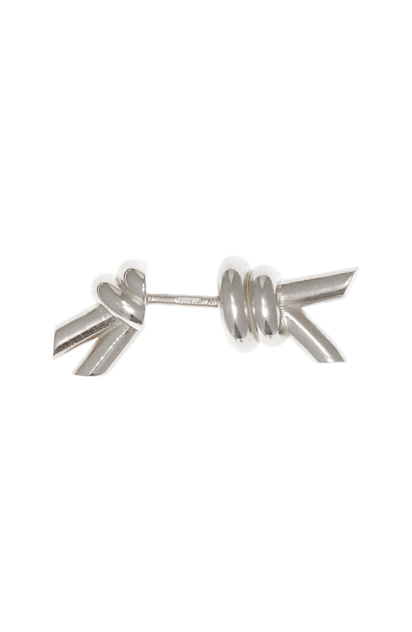 Bottega Veneta Knot Front/Back Earrings in 8117 Silver at Nordstrom - 3