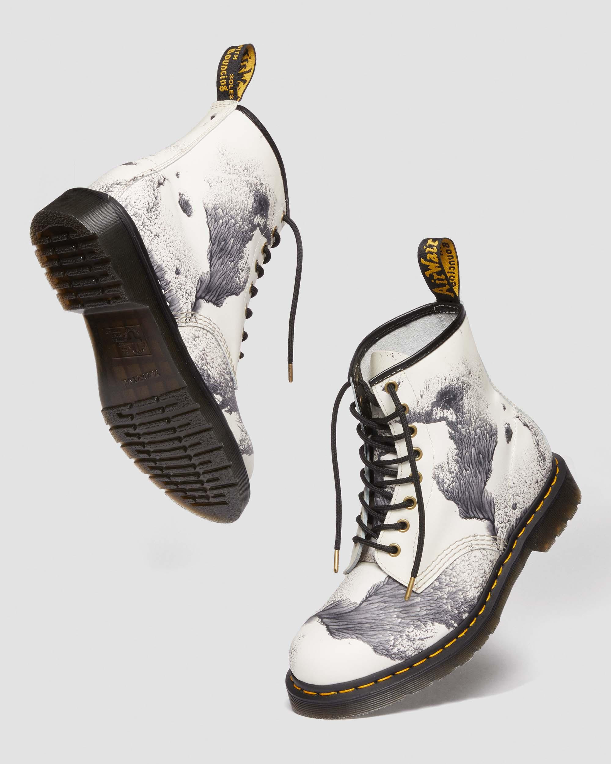 1460 Tate 'Decalcomania' Backhand Leather Lace Up Boots - 6