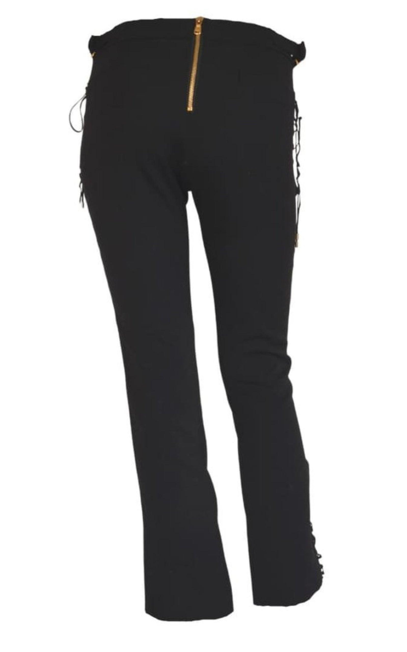 Criss Cross Peekaboo Leg Pants - 2