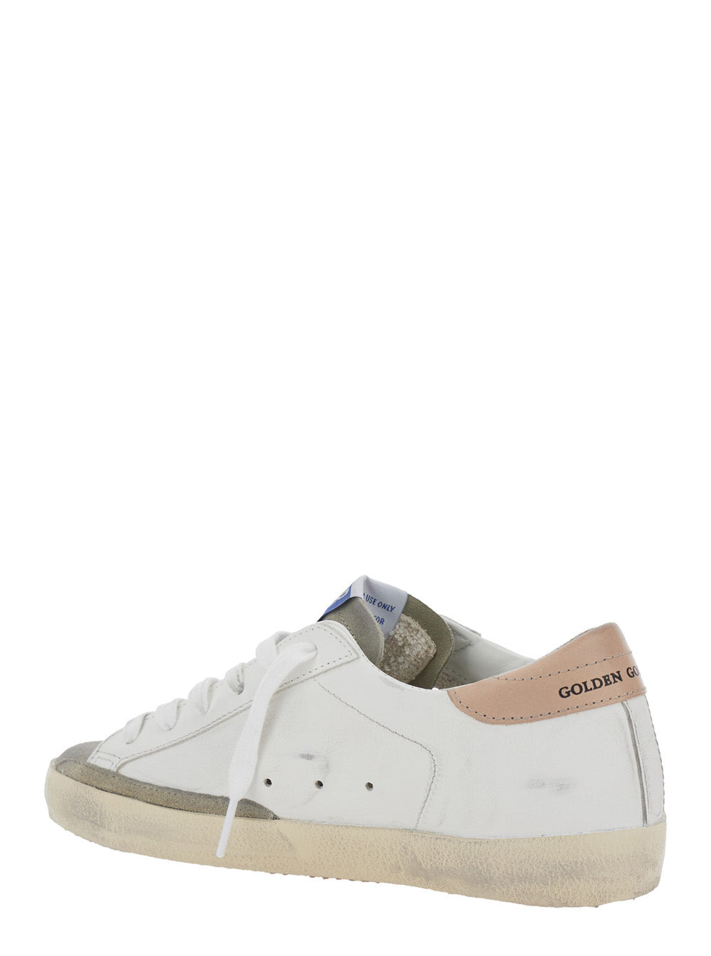 Golden Goose Women 'Superstar' White Low Top Sneakers With Glittered Star Patch And Laminated Heel W - 3