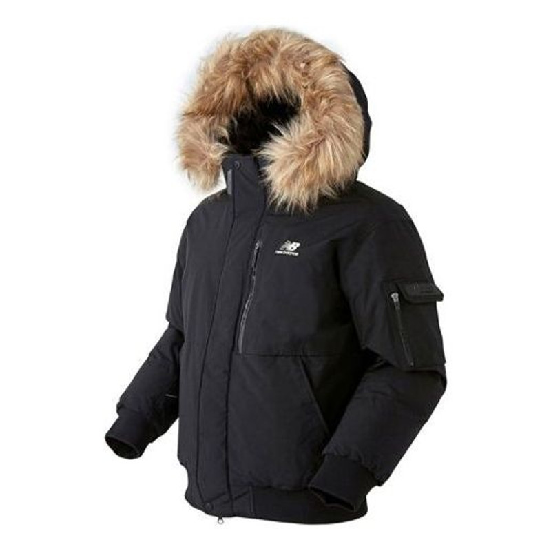 New Balance Hooded Down Jacket 'Black Brown' NPA43043-BK - 1