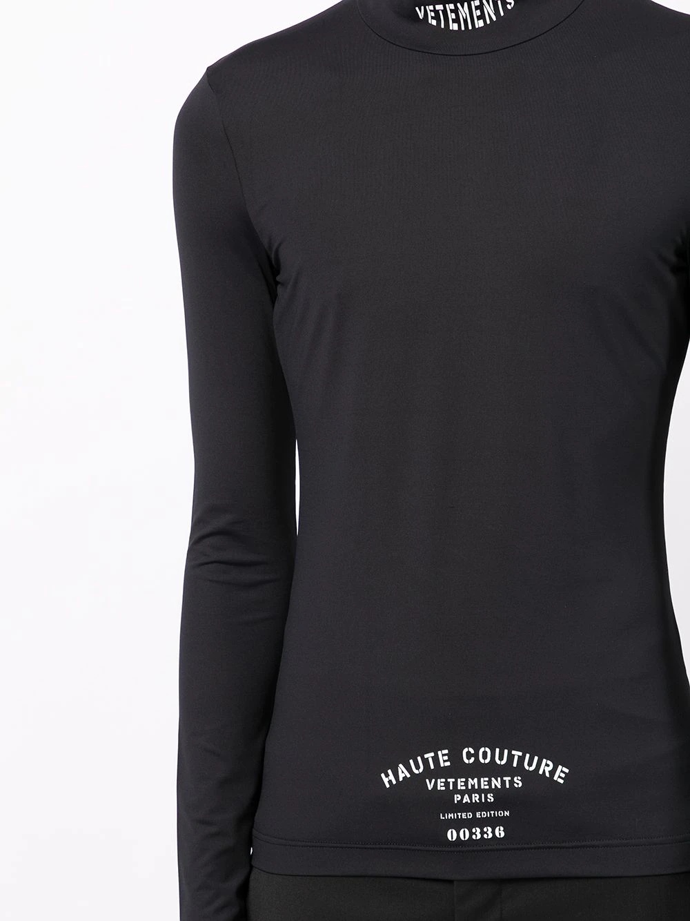 logo-print funnel-neck top - 5