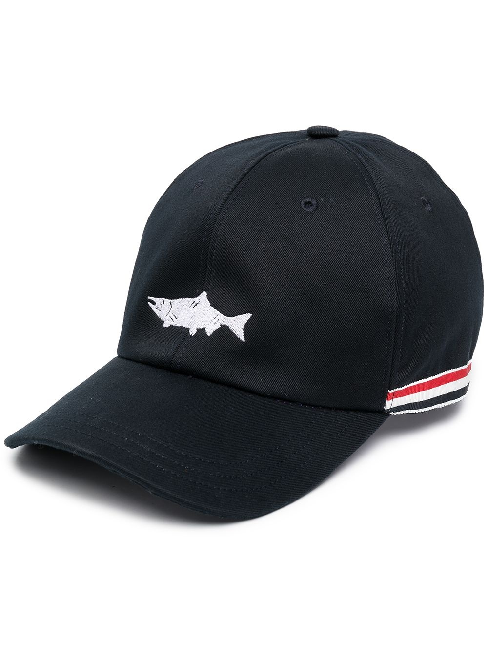 embroidered fish baseball cap - 1