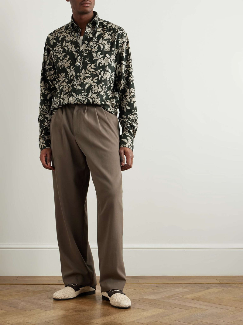 TOM FORD Keith Button-Down Collar Floral-Print Lyocell-Twill Shirt outlook