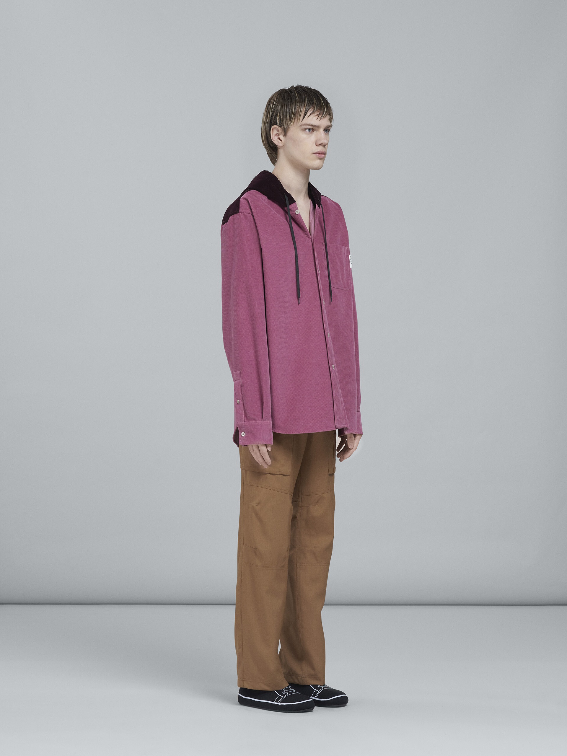 CORDUROY HOODED OVERSHIRT - 5