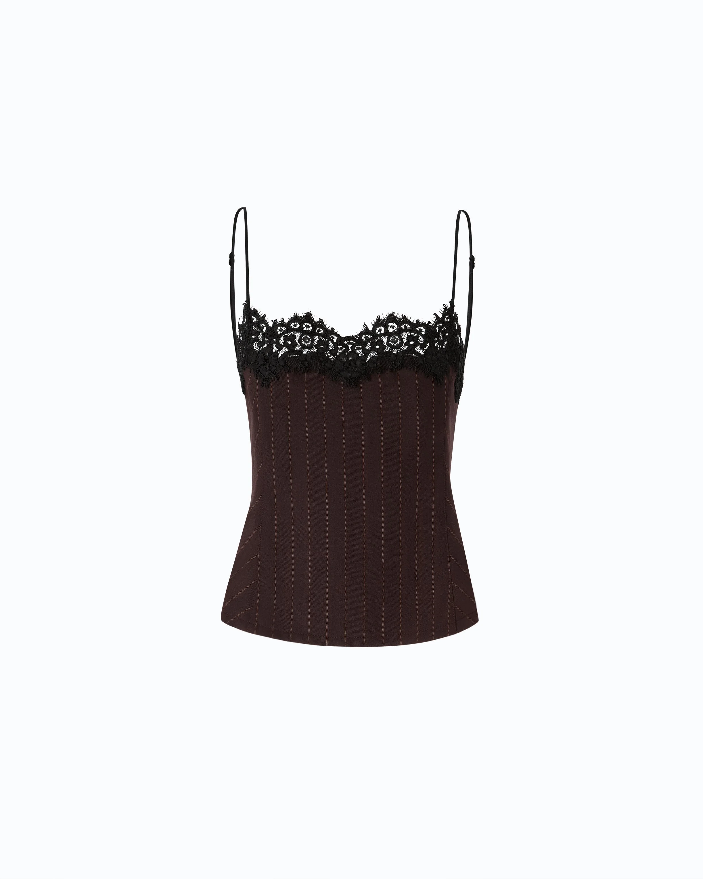 CHECK TOP WITH LACE - 1