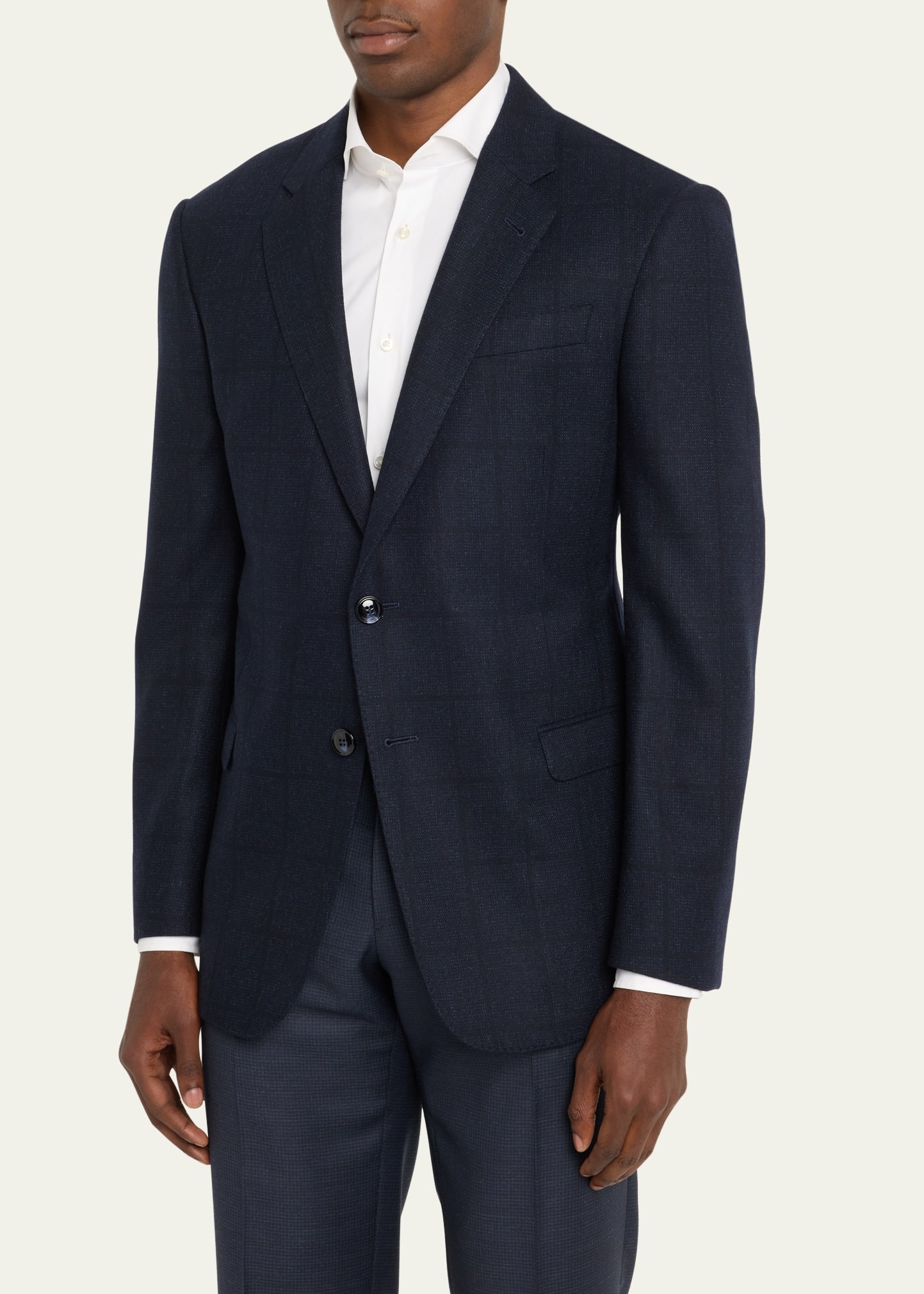 Men's Windowpane Wool-Cashmere Sport Coat - 4