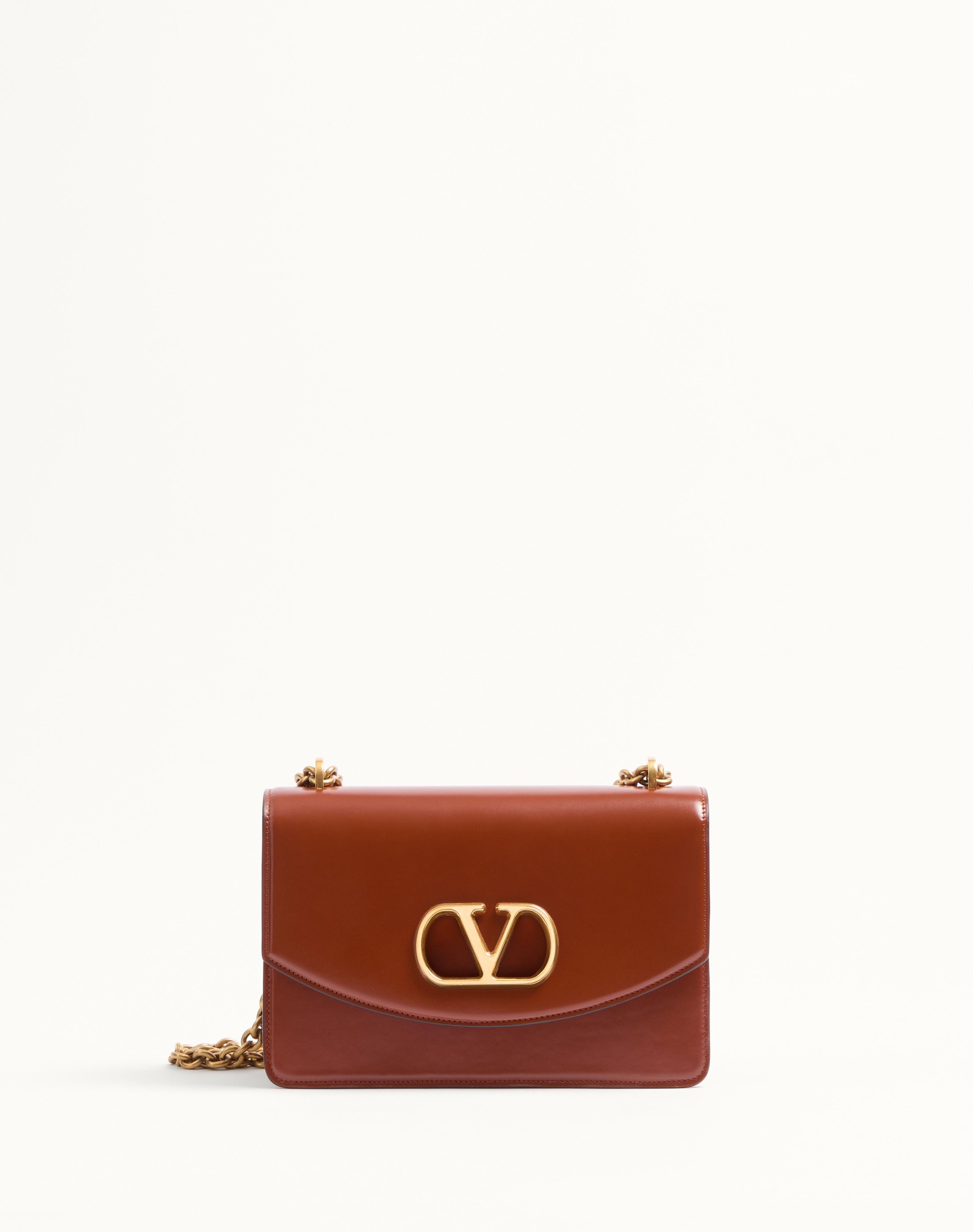 VALENTINO GARAVANI VAIN SHOULDER BAG IN SHINY CALFSKIN - 1