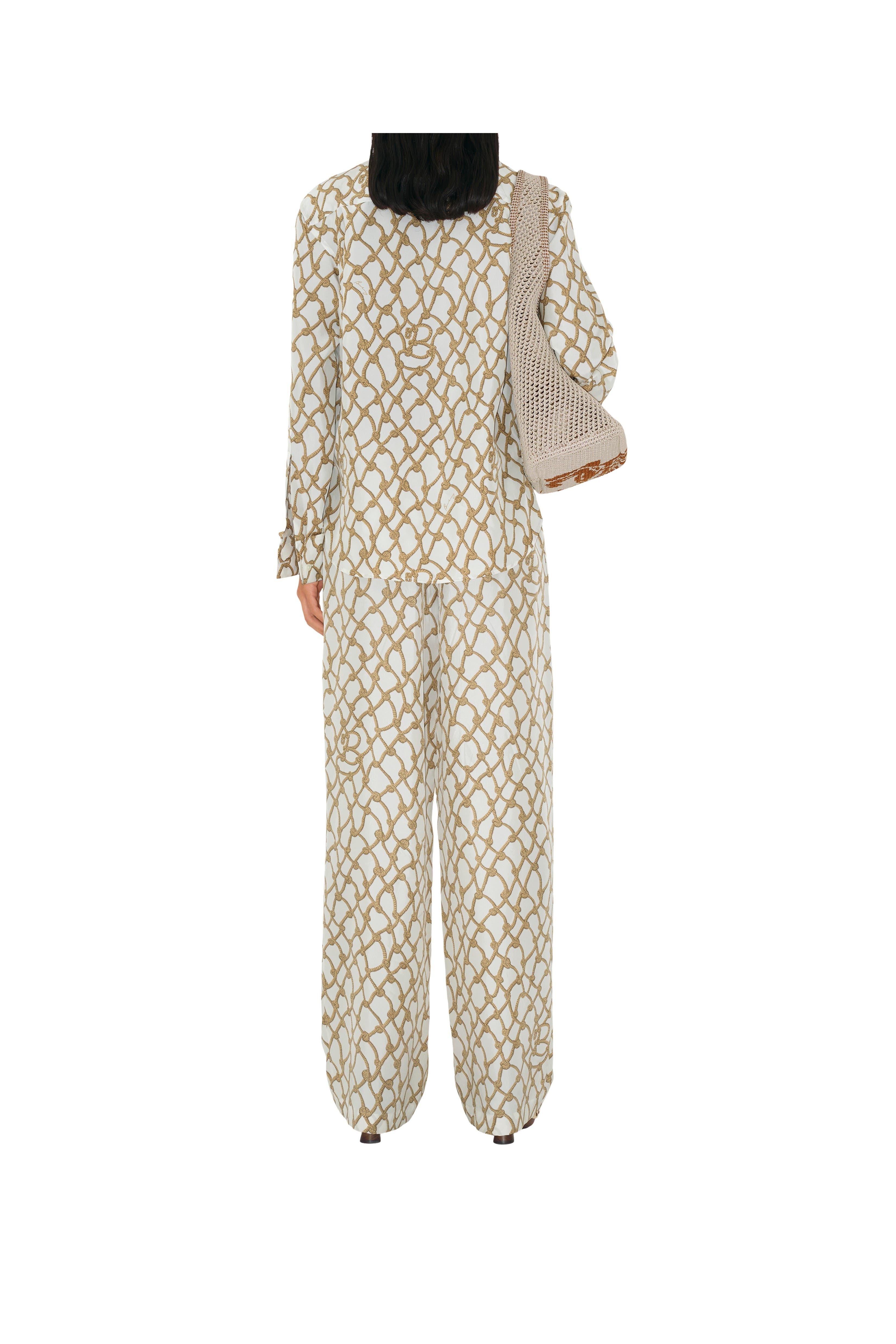 burberry Knot Silk Shirt in Thatch at Nordstrom - 4