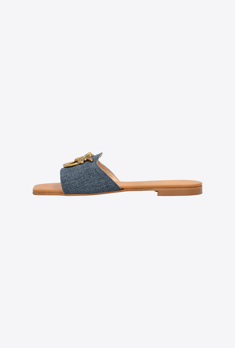 PINKO FLAT DENIM SLIP-ONS outlook