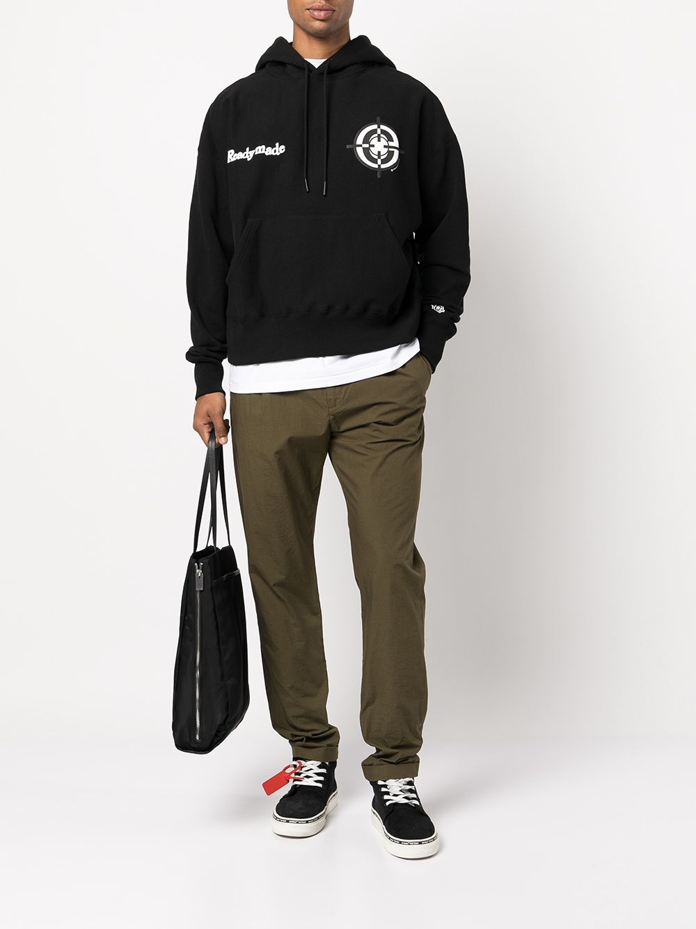 graphic-print cotton hoodie - 2