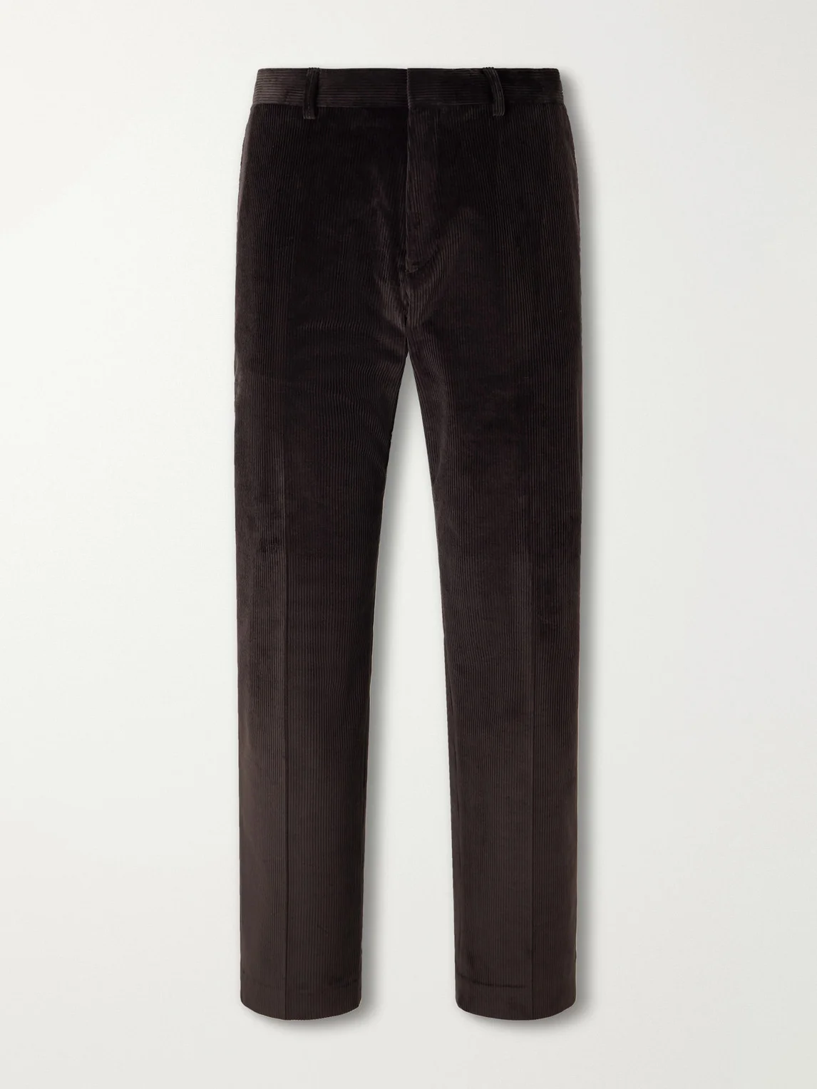 Straight-Leg Cotton-Stretch Corduroy Suit Trousers - 1