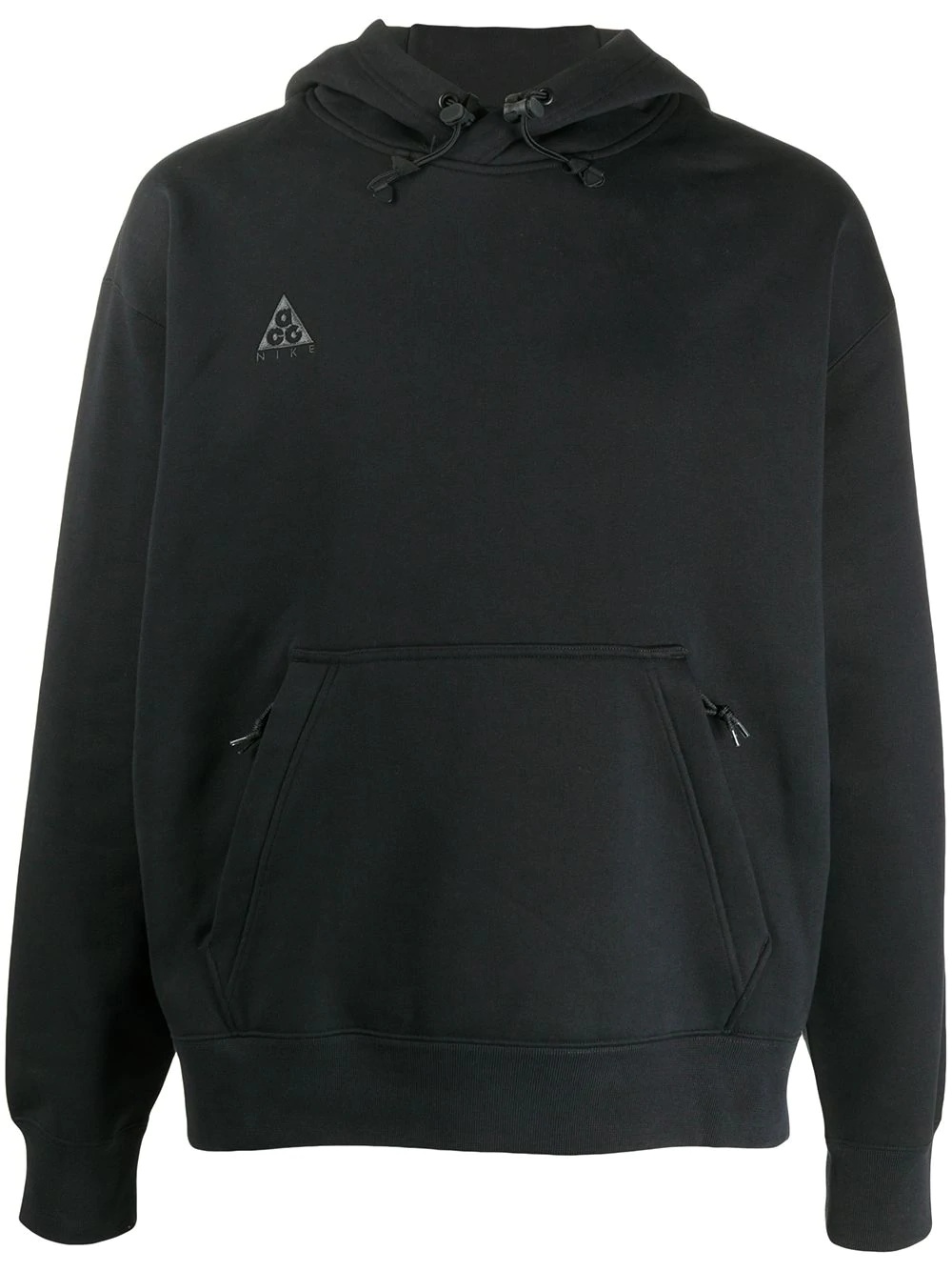 logo-embroidered hooded sweatshirt  - 1