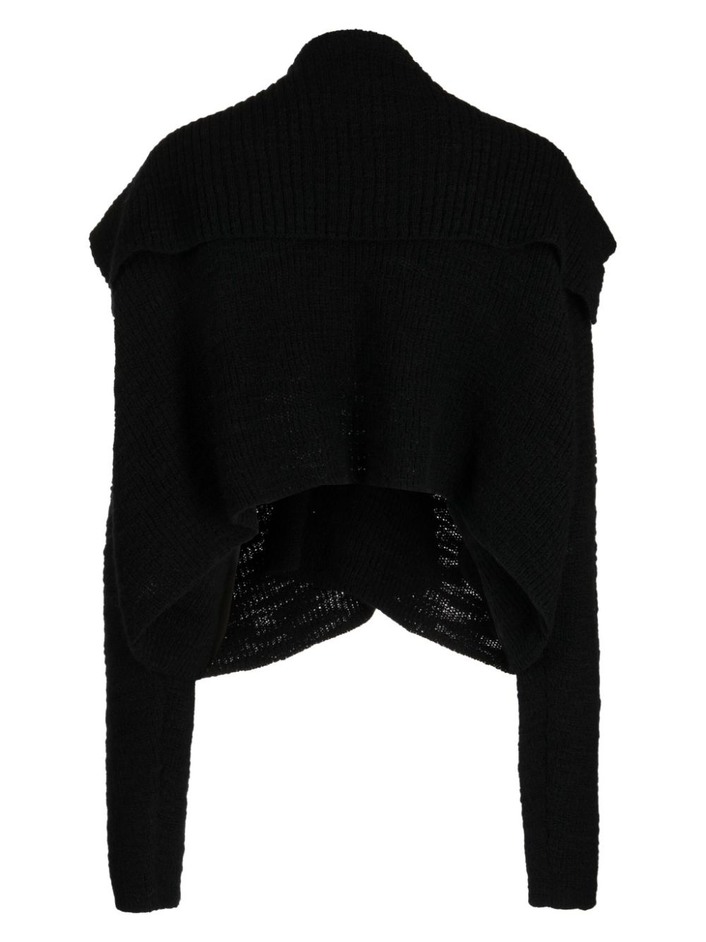 spread-collar wool bolero - 2