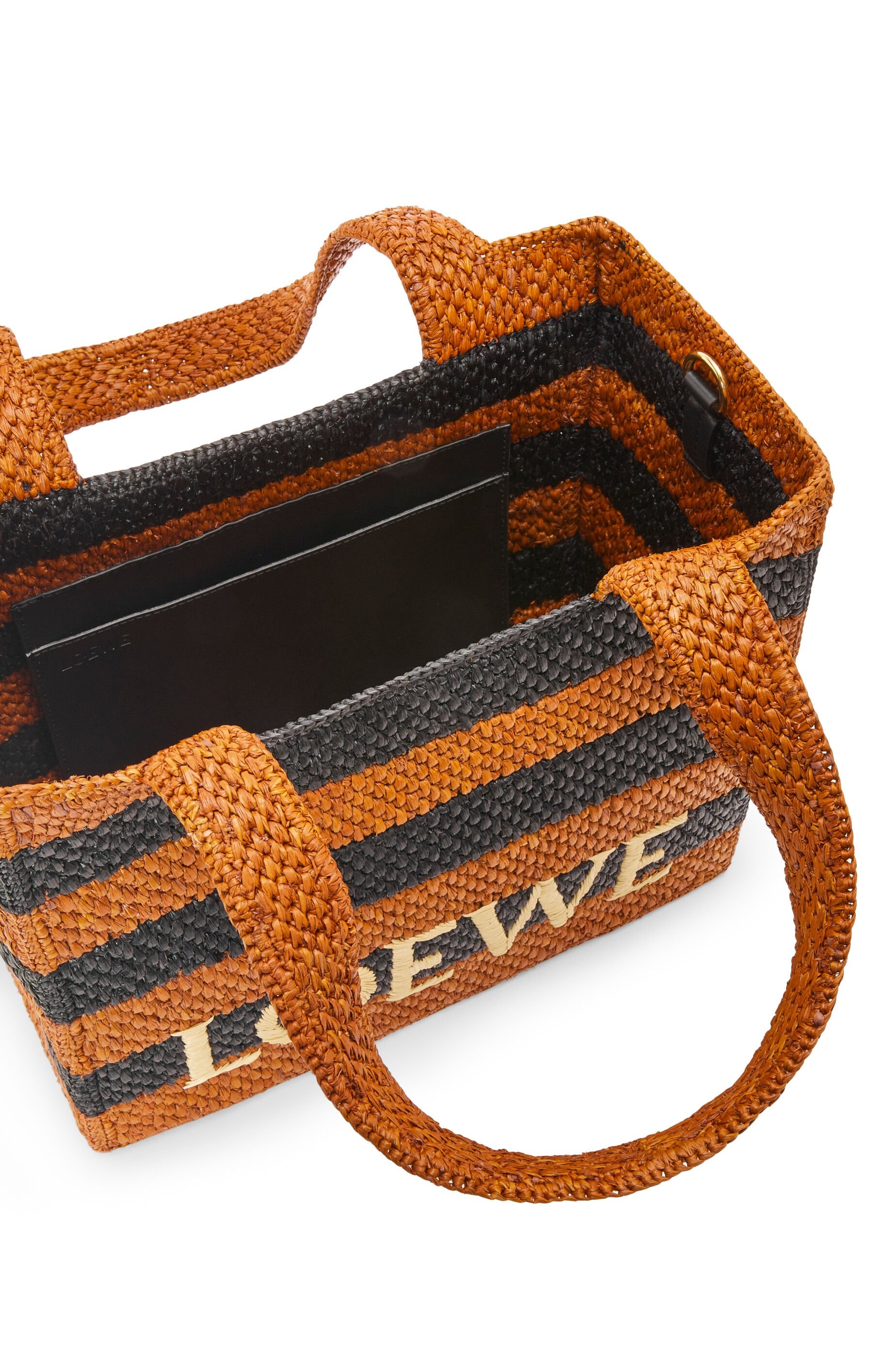 LOEWE Font tote in raffia - 8